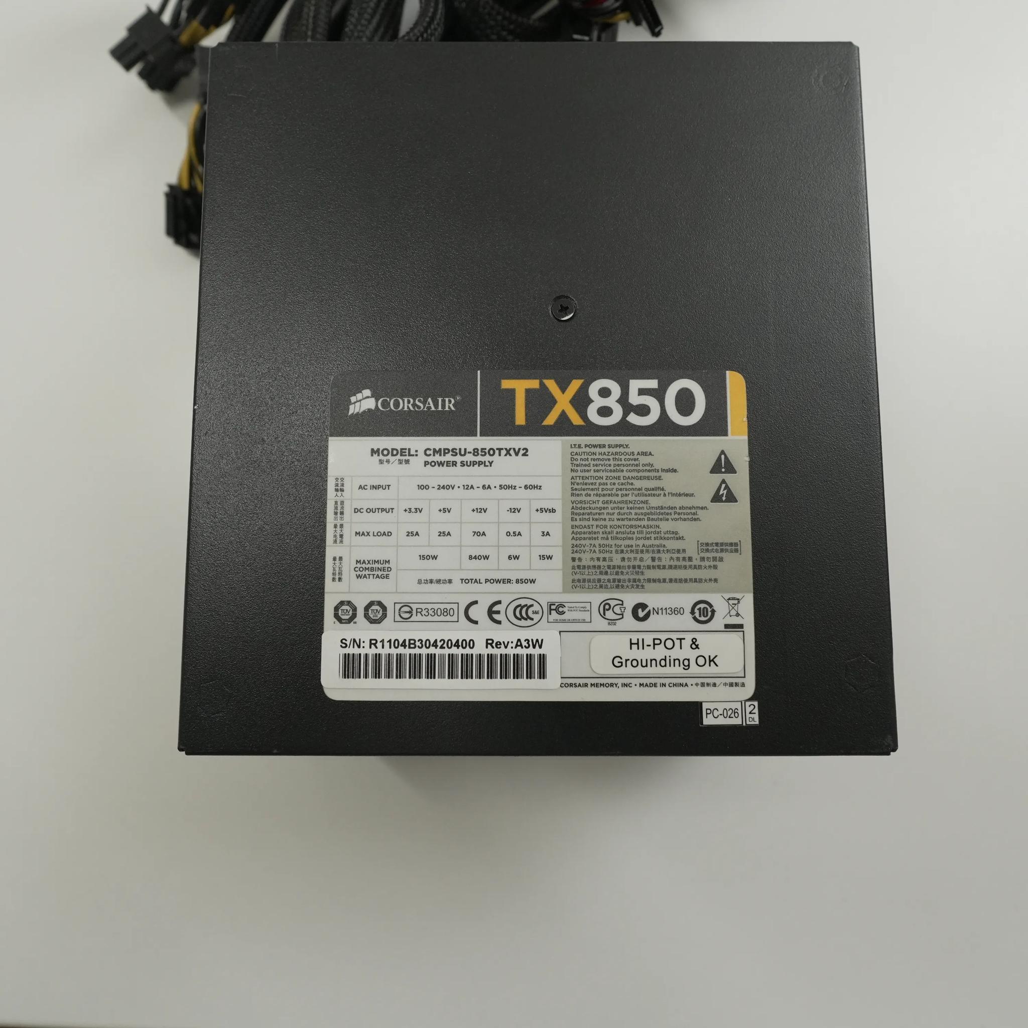 Corsair TX850 Power supply w/ power cord