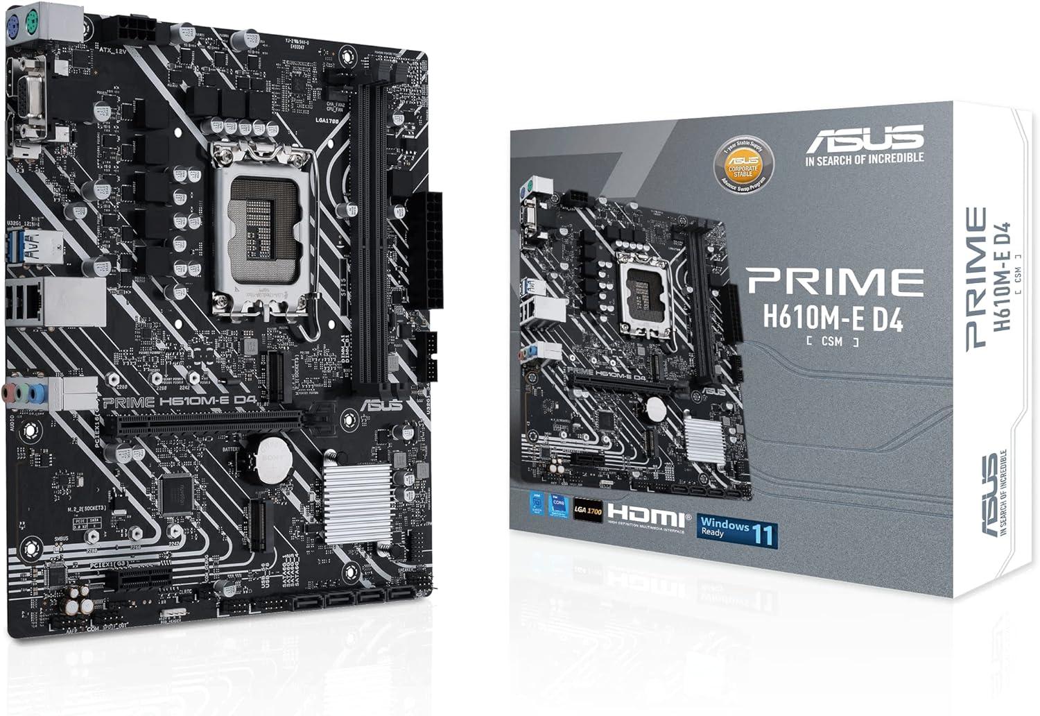 H610M-E mATX LGA1700 Motherboard ASUS Prime