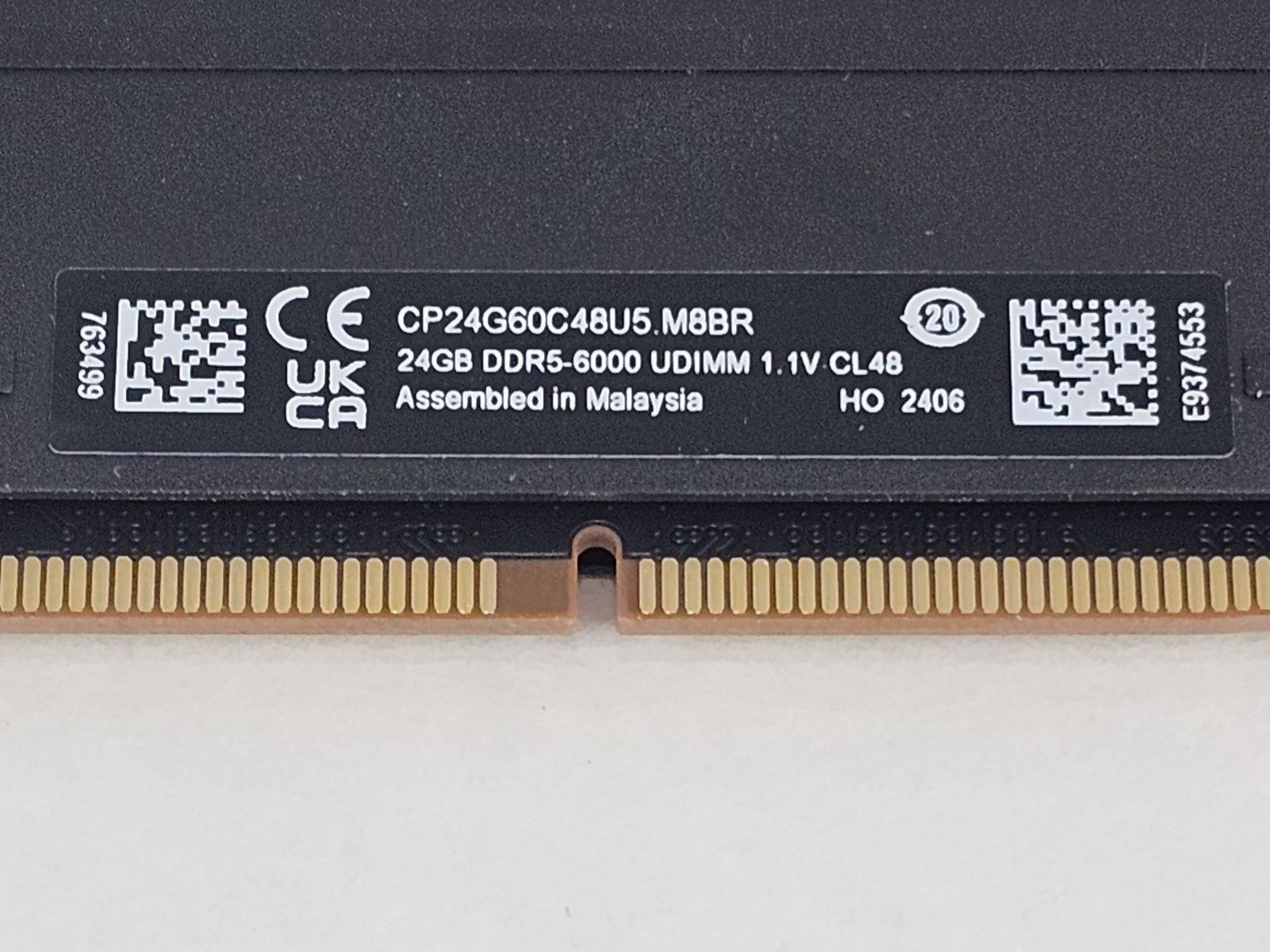 48GB DDR5 (2x24GB) CL48 6000MT/s Crucial DDR5 Pro