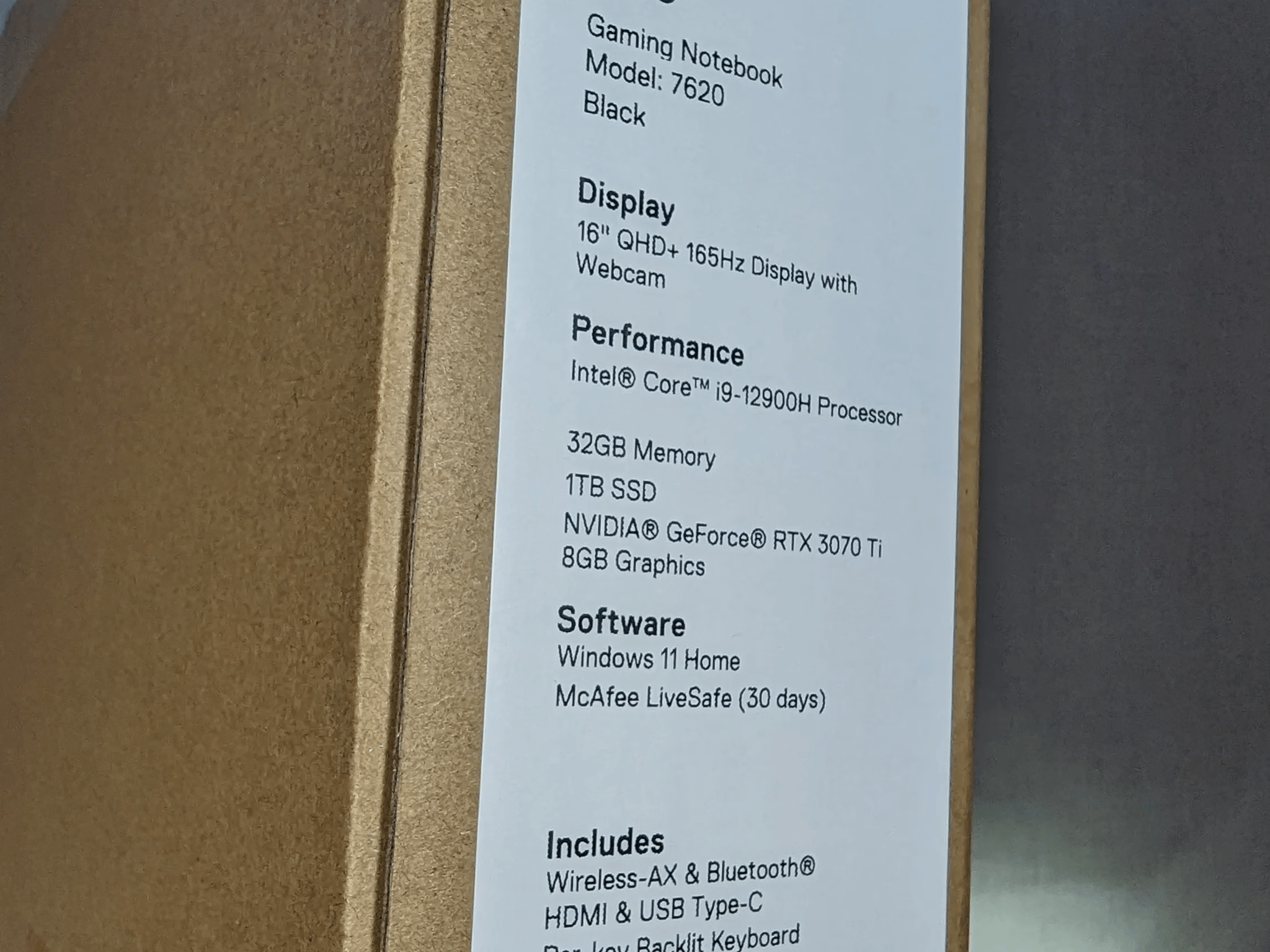 i9 12900H & RTX 3070ti Gaming Laptop