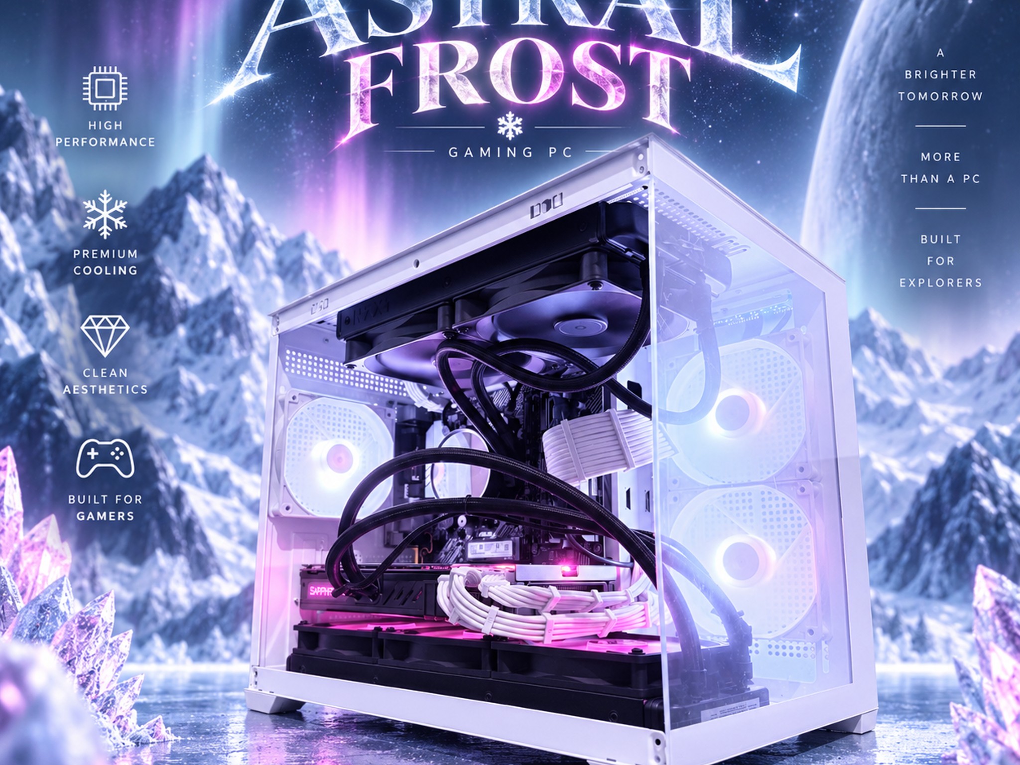 ❄️"Astral Frost"⚪️ | 4k Gaming | RX 6900XT 16G | Ryzen 9 5900X  | 32GB Ram | 1TB SSD | Free Shipping