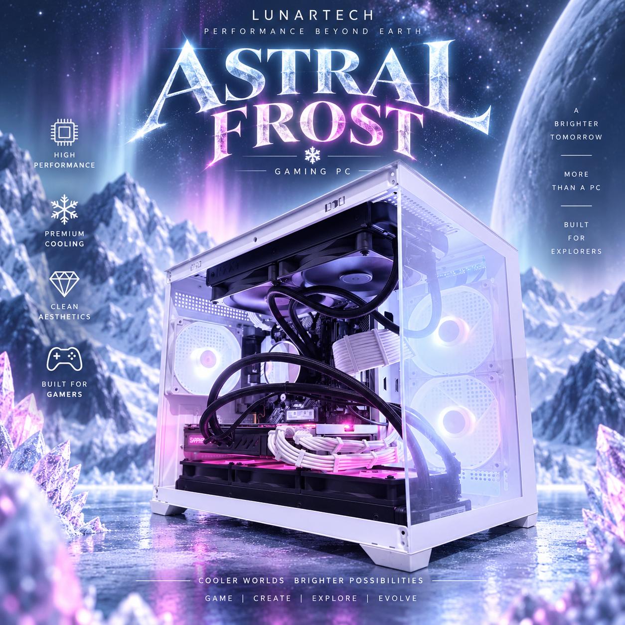 ❄️"Astral Frost"⚪️ | 4k Gaming | RX 6900XT 16G | Ryzen 9 5900X  | 32GB Ram | 1TB SSD | Free Shipping