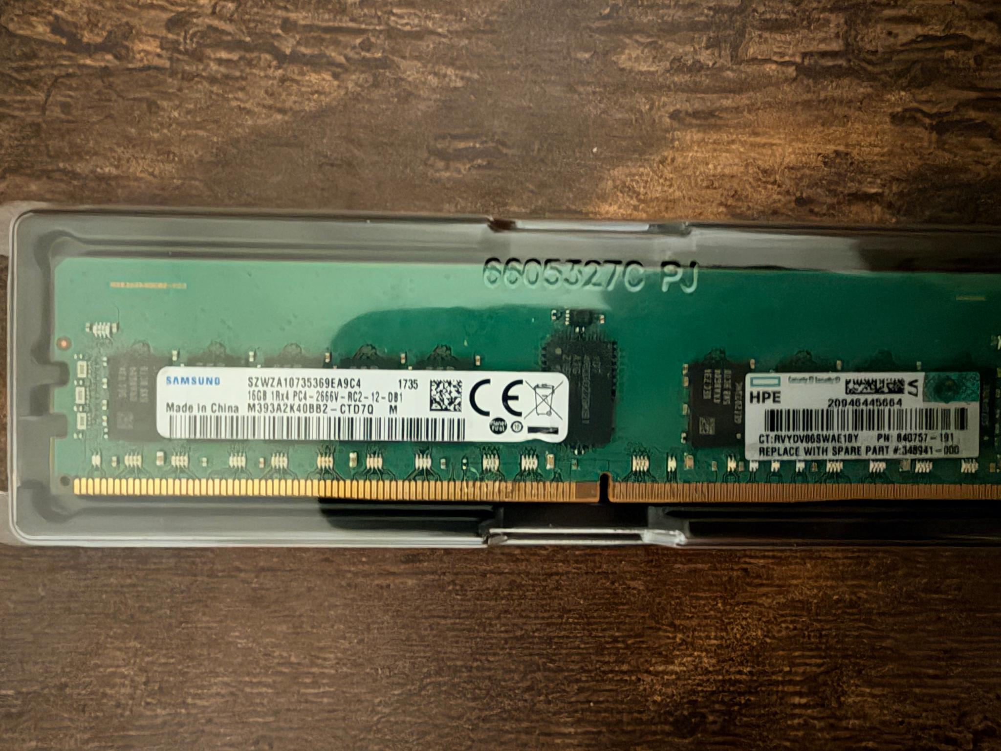 (USED) (RDIMM) Samsung DDR4 2666MT/S 16GB (1x16GB)