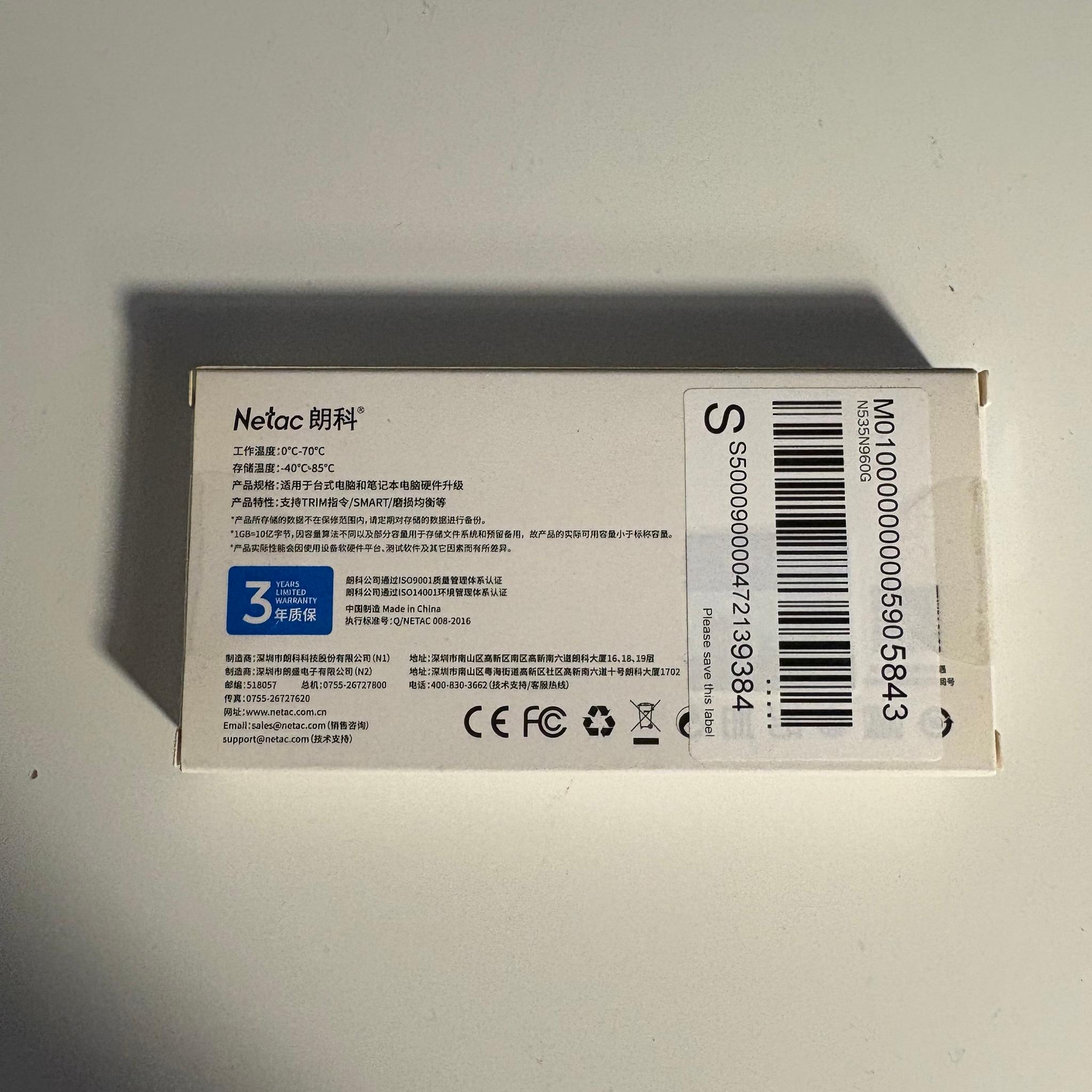 Netac 960GB M.2 Sata SSD