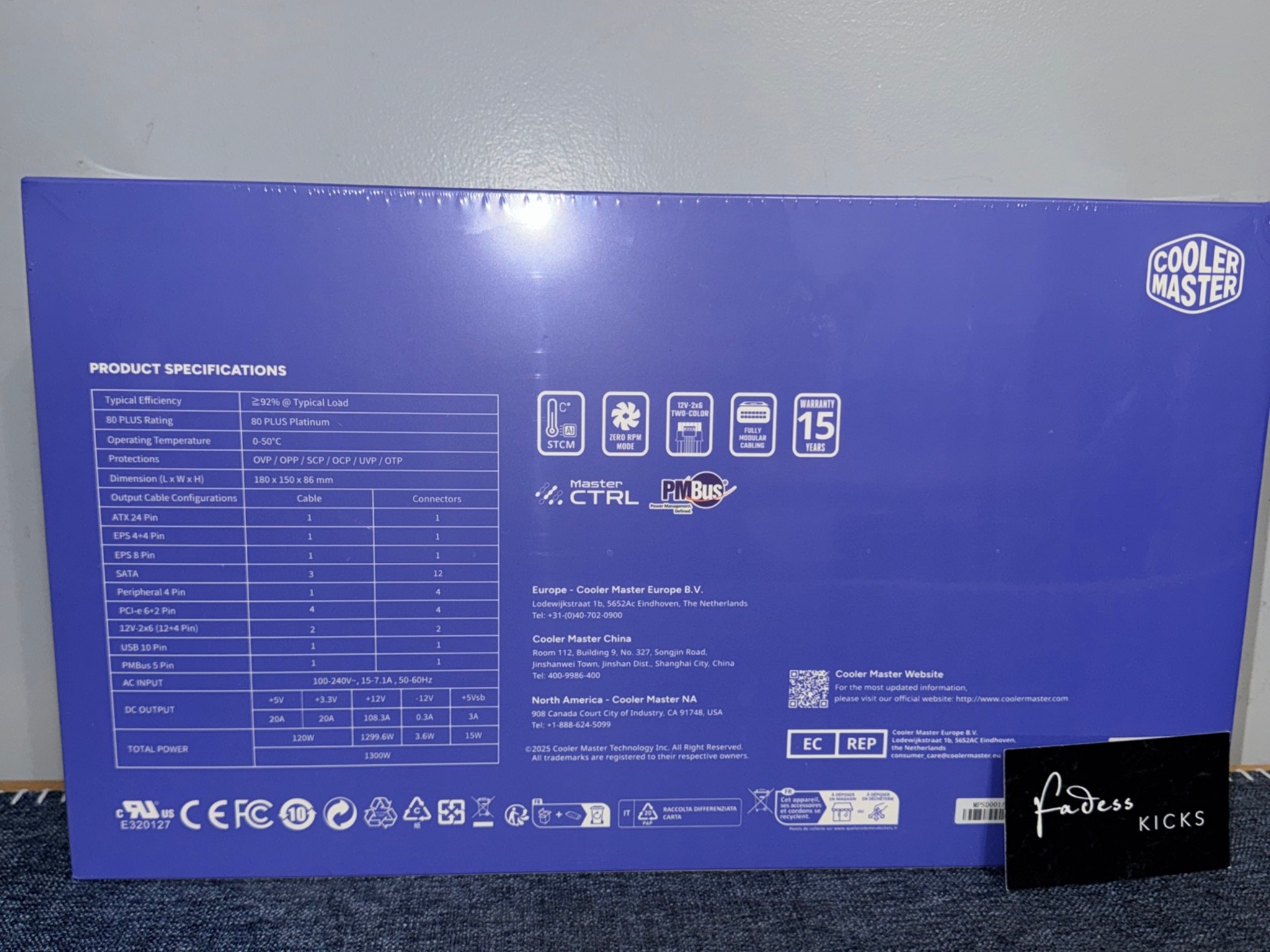 1300W ATX COOLER MASTER X SILENT MAX PLATINUM l