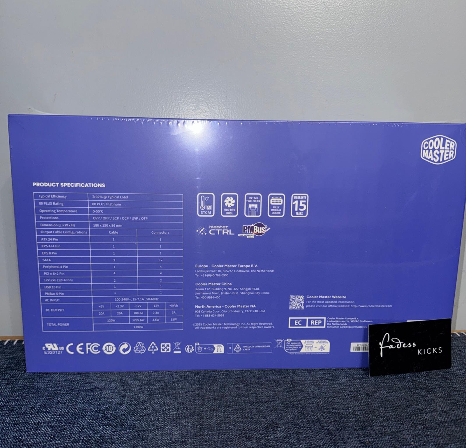 1300W ATX COOLER MASTER X SILENT MAX PLATINUM l