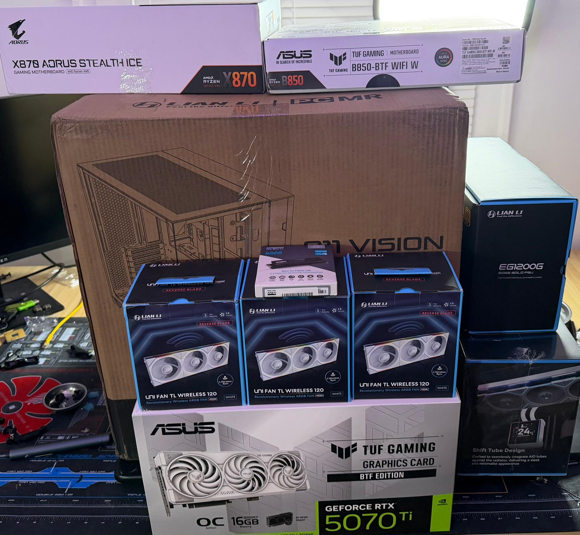 Brand New Components | All White Lian Li | RTX 5070 Ti BTF 16GB | 32GB DDR5 | 2TB NVMe |