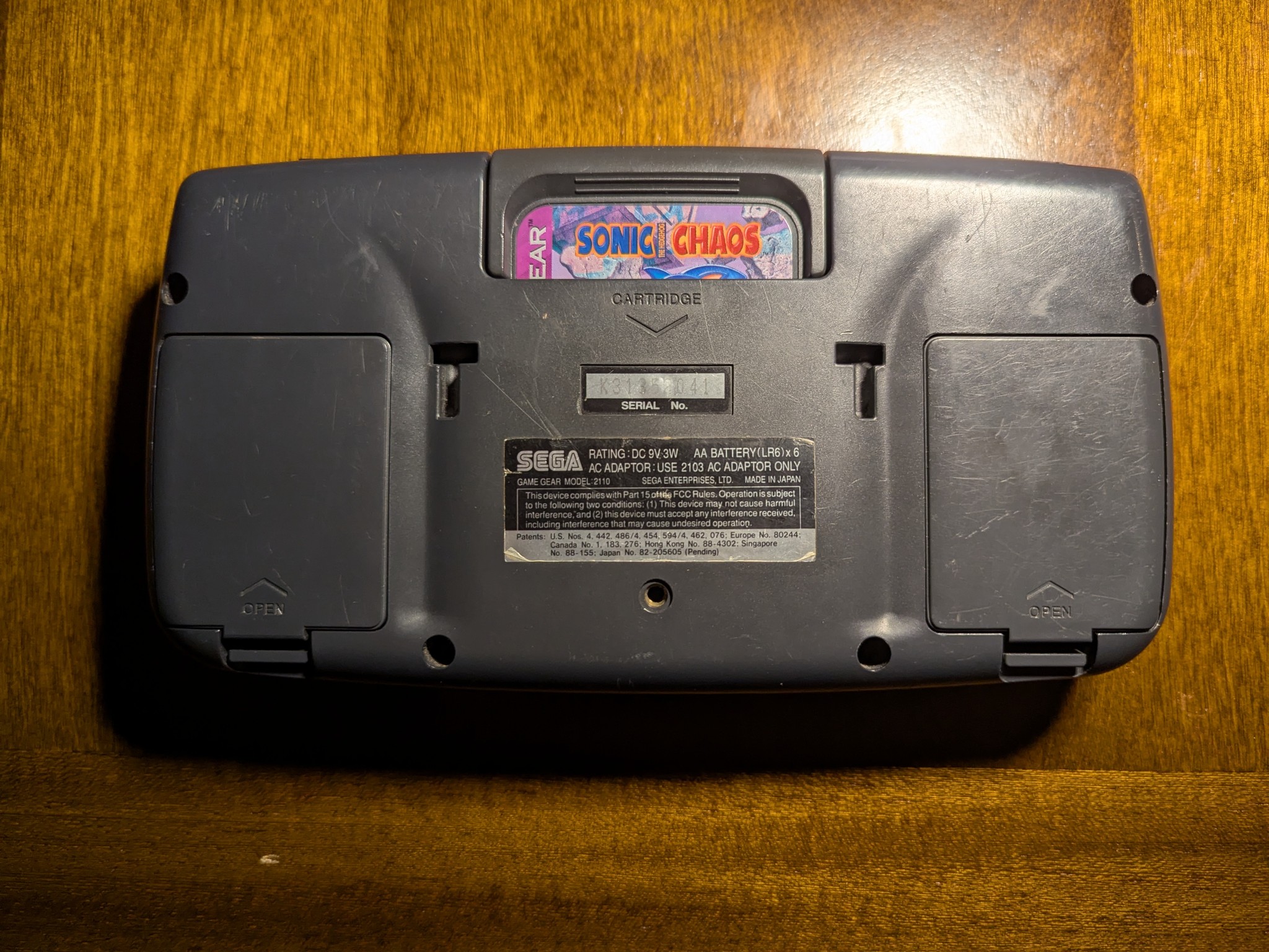 Sega Game Gear Handheld Console, Fully Recapped + Glass Screen Lens, with Sonic Chaos Game Cartridge