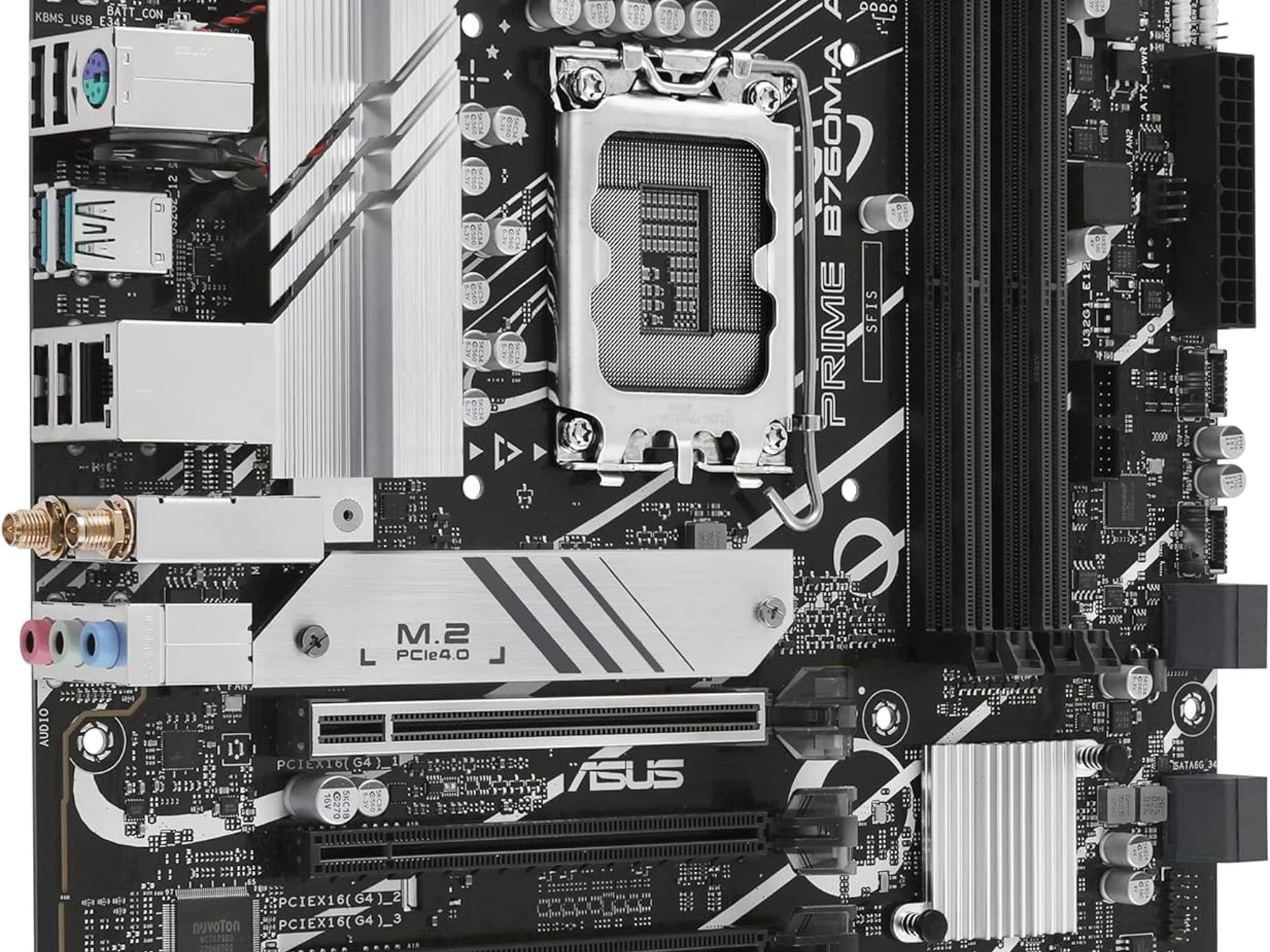 ASUS PRIME B760M-A AX Intel B760 LGA 1700 MicroATX Desktop Motherboard