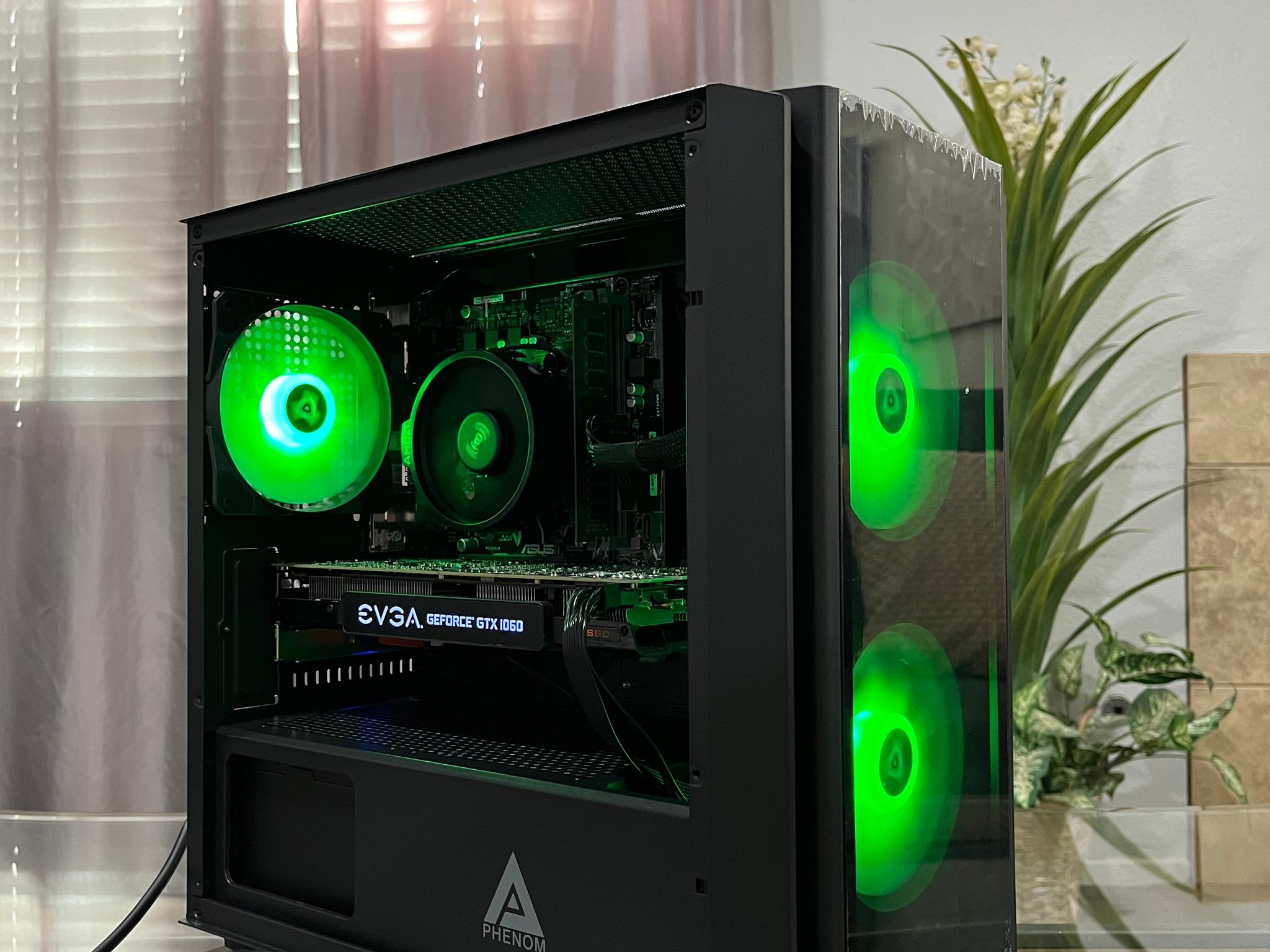 GTX 1060 6GB, Ryzen 7 1700, 8GB RAM | Black RGB Gaming Computer/Pc