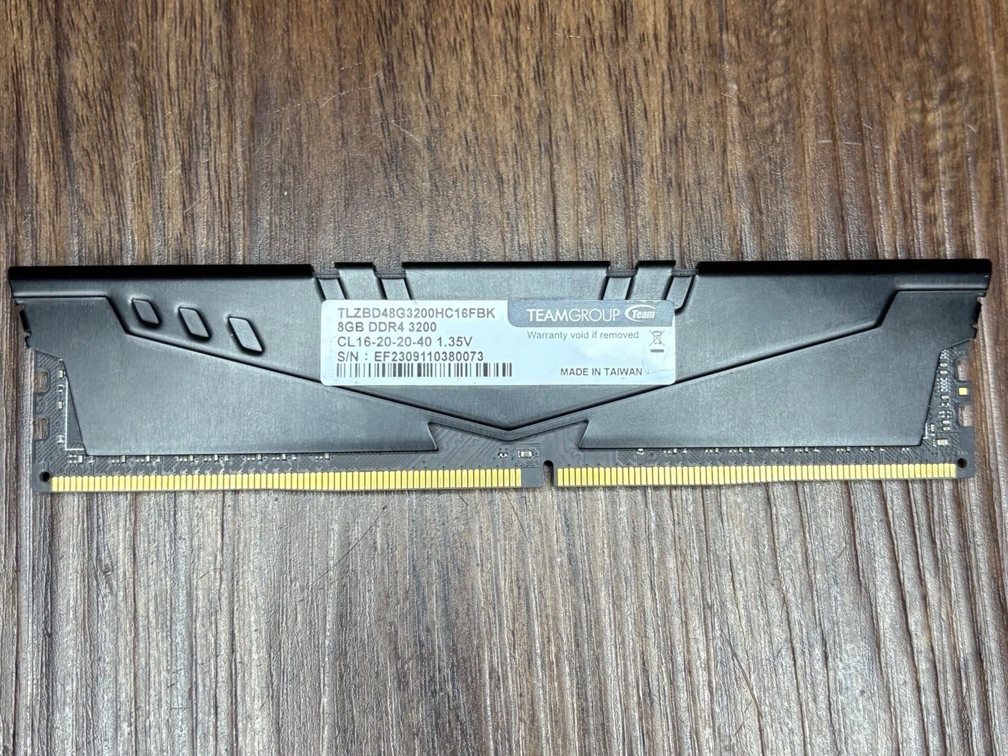 TeamGroup T-Force Vulcan Z 8GB (1x8GB) RAM DDR4 3200MHz TLZGD48G3200HC16FBK