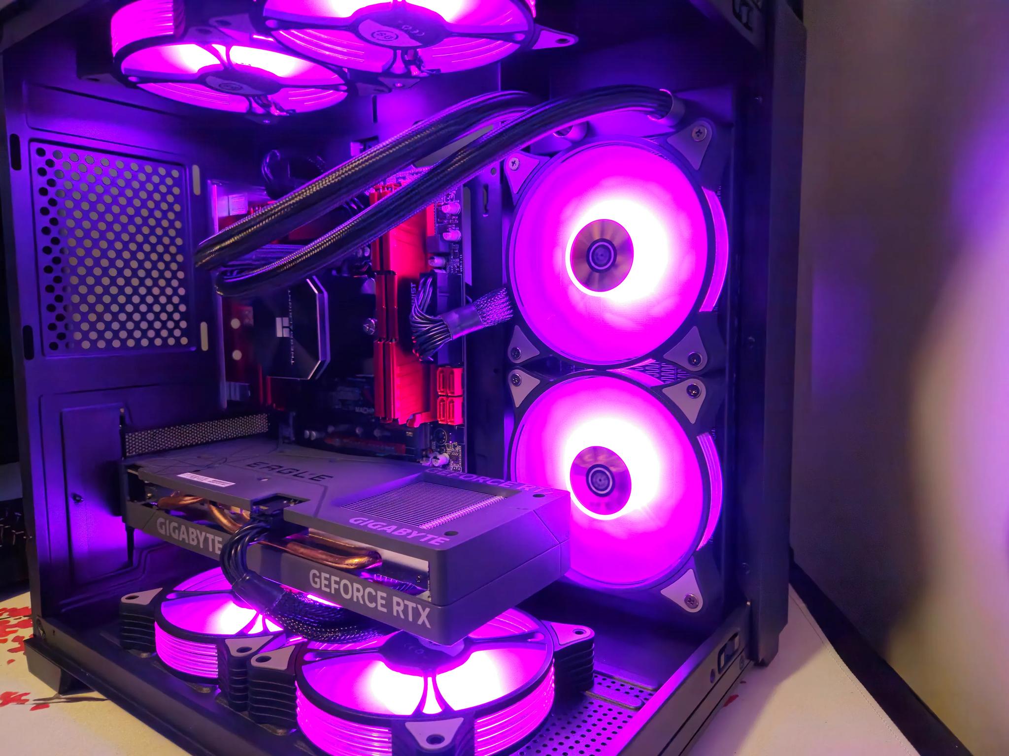 Dark Side Liquid cooled RIG Intel inte 14 Core / 64GB DDR4 / 1TB SSD / RTX 4060