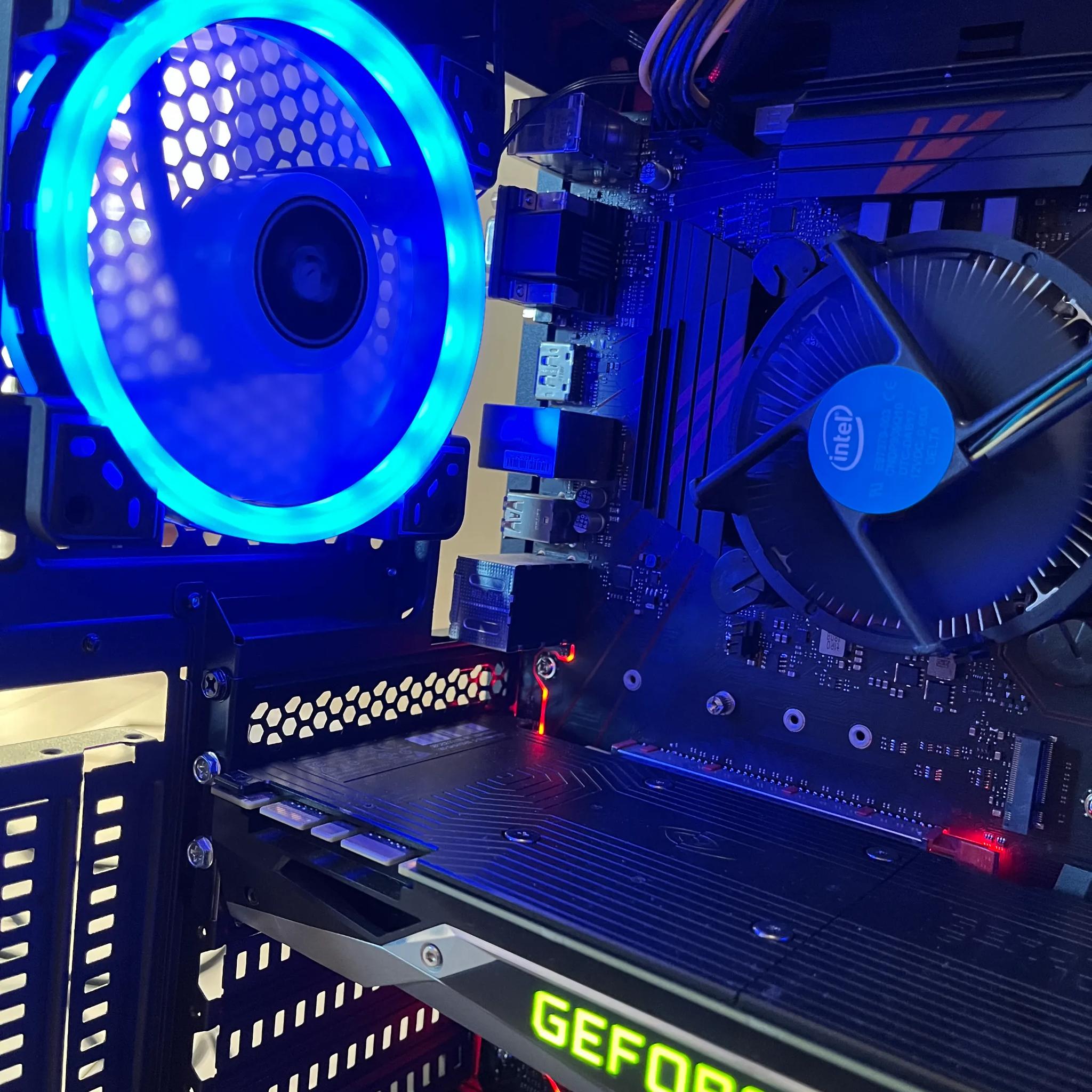 🟠🔥NVIDIA GTX 1080, Intel i5-9500T,16GB RAM, 1.2 TB Storage, High Performance Gaming PC w/ RGB Remote