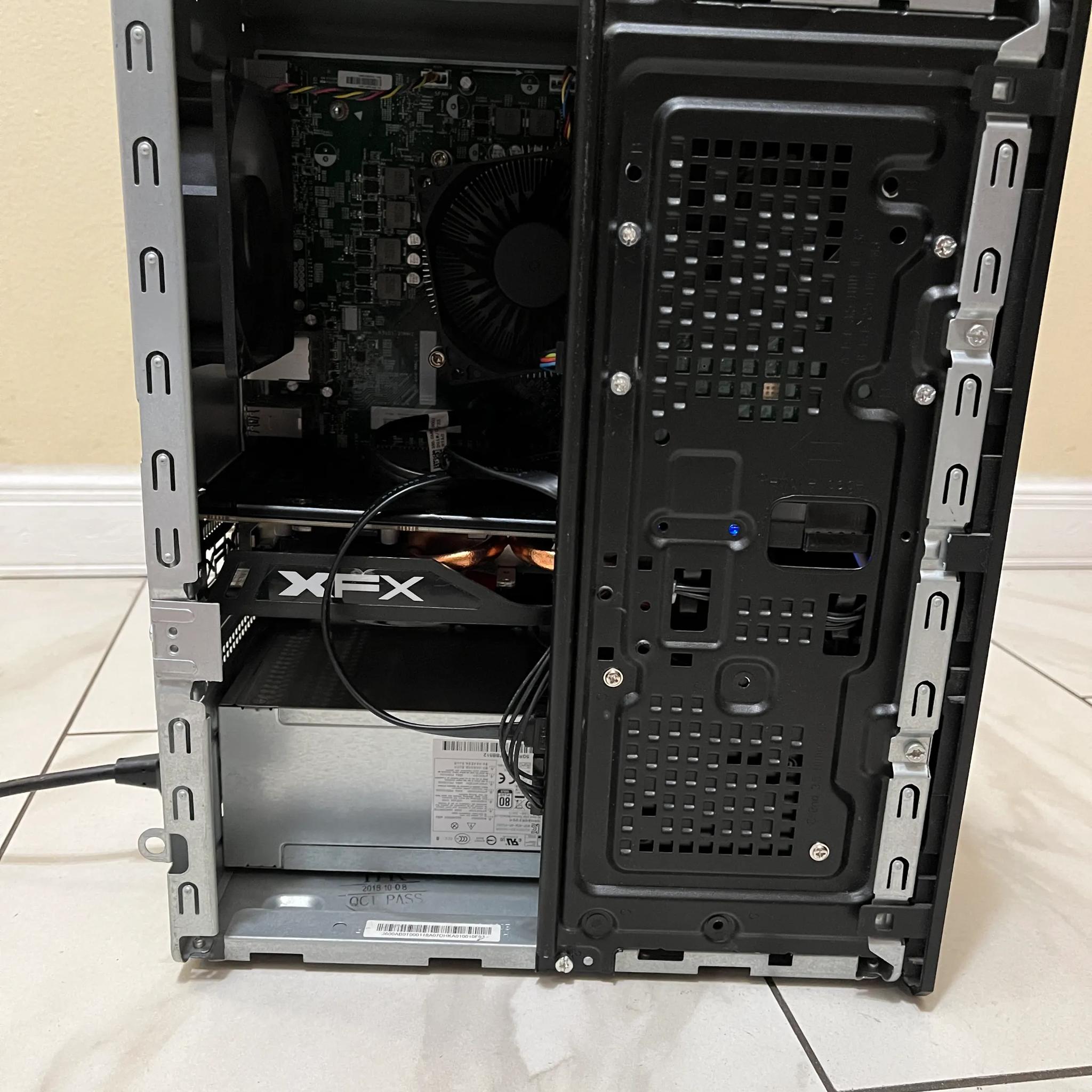 HP Gaming PC Desktop, AMD Ryzen 7 1700 8 Core RX 570 4GB, 16GB DDR4 RAM, 128GB SSD + 1TB HDD & Wi-Fi