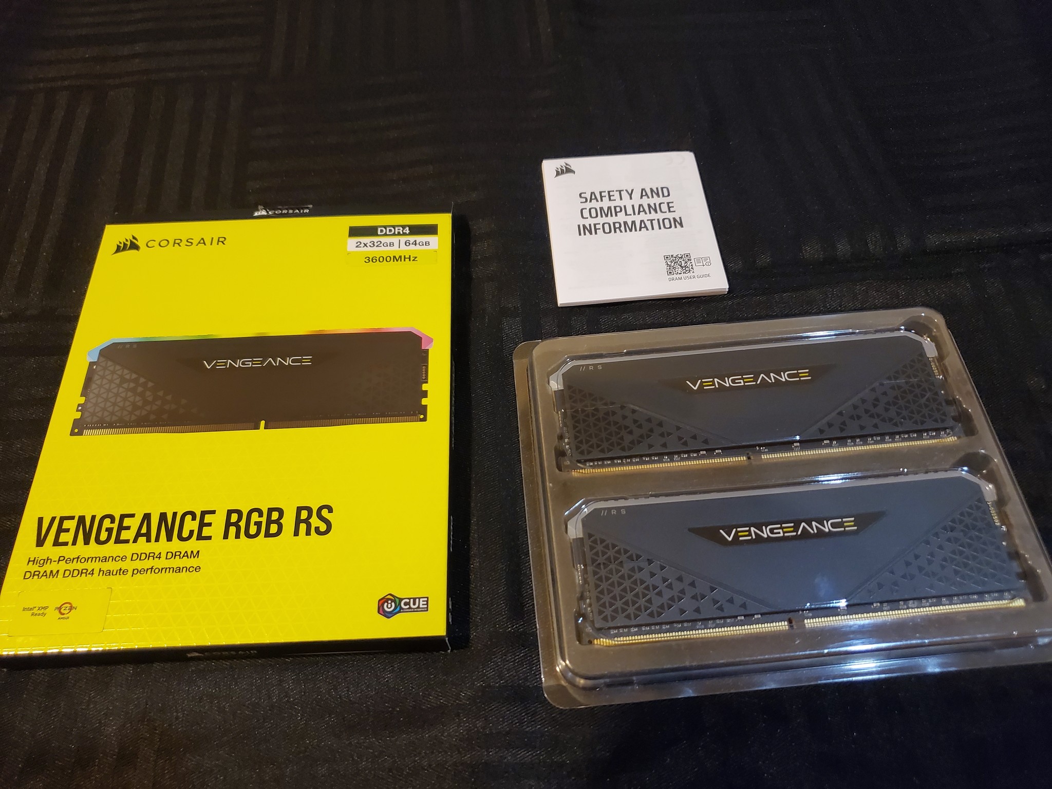 Corsair Vengeance RGB RS 3600mhz CL18 64gb (2x32gb) DDR4 RAM Kit