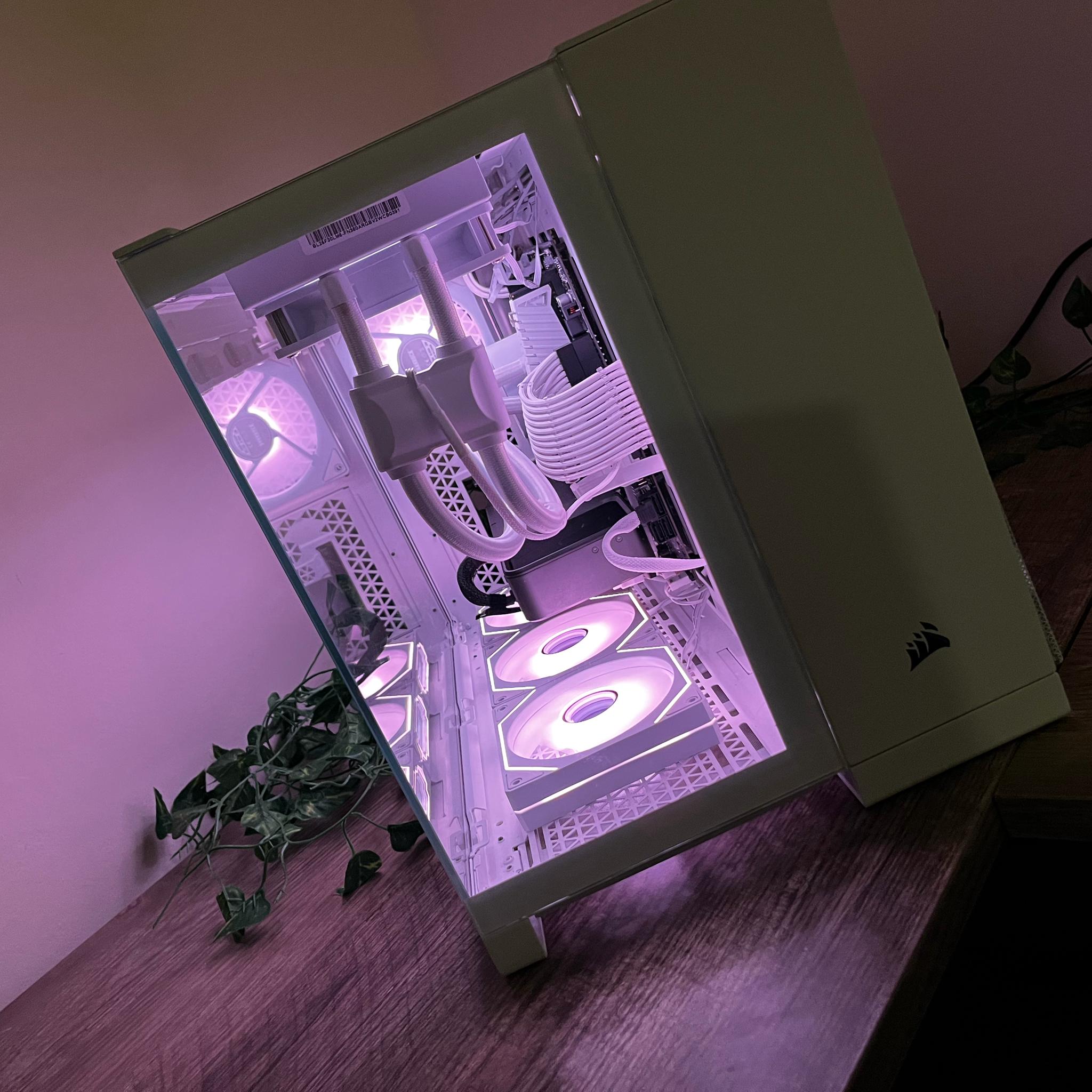 Custom Built Gaming PC - RTX 3070, Ryzen 5 5500, 16GB RAM, 1TB NVMe SSD, White AIO