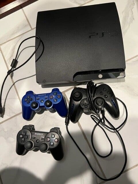 Sony PlayStation 3 Slim 120GB Console - Black 3 controllers 4 CALL OF DUTY GAMES