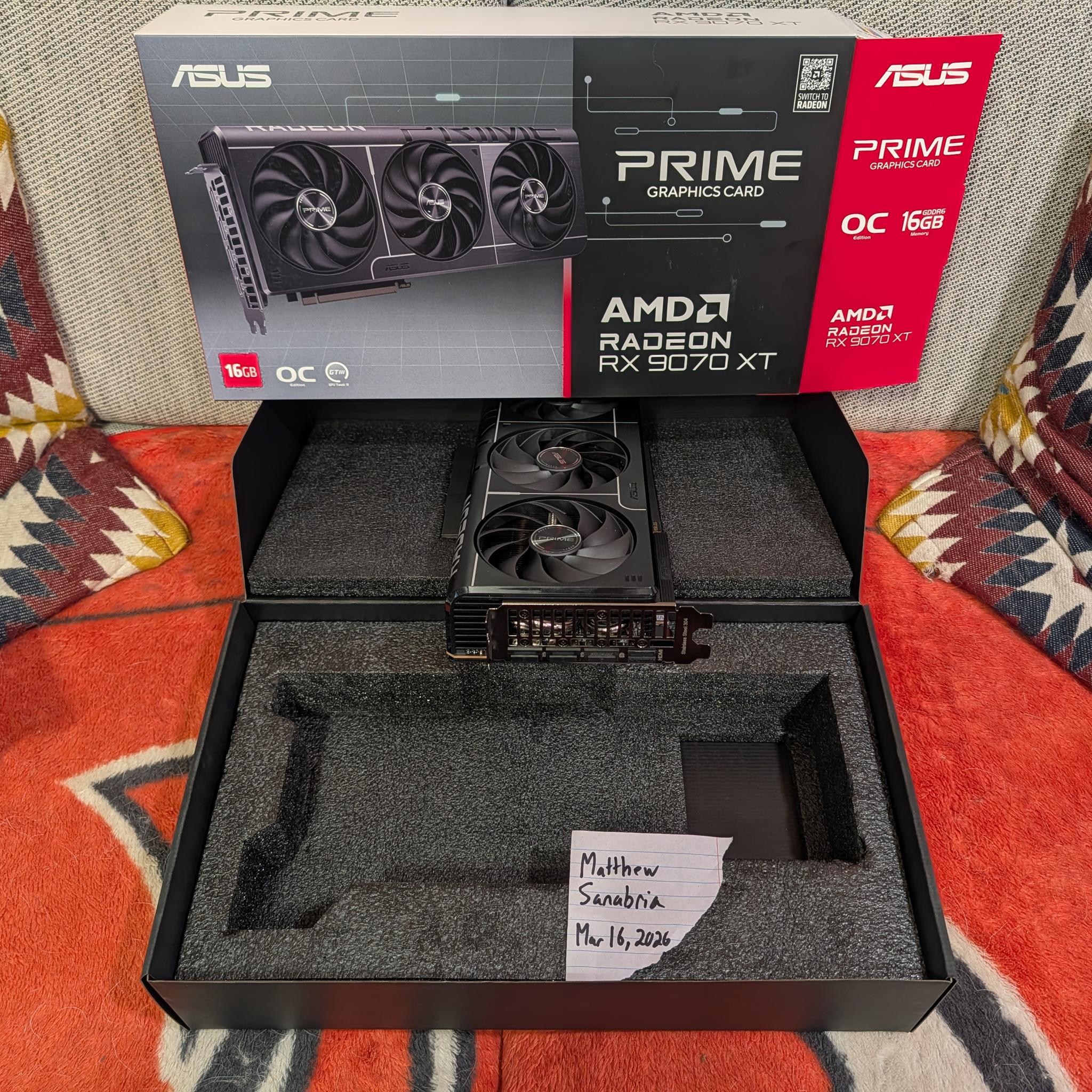 ASUS Prime Radeon™ RX 9070 XT 16GB GDDR6 OC Edition