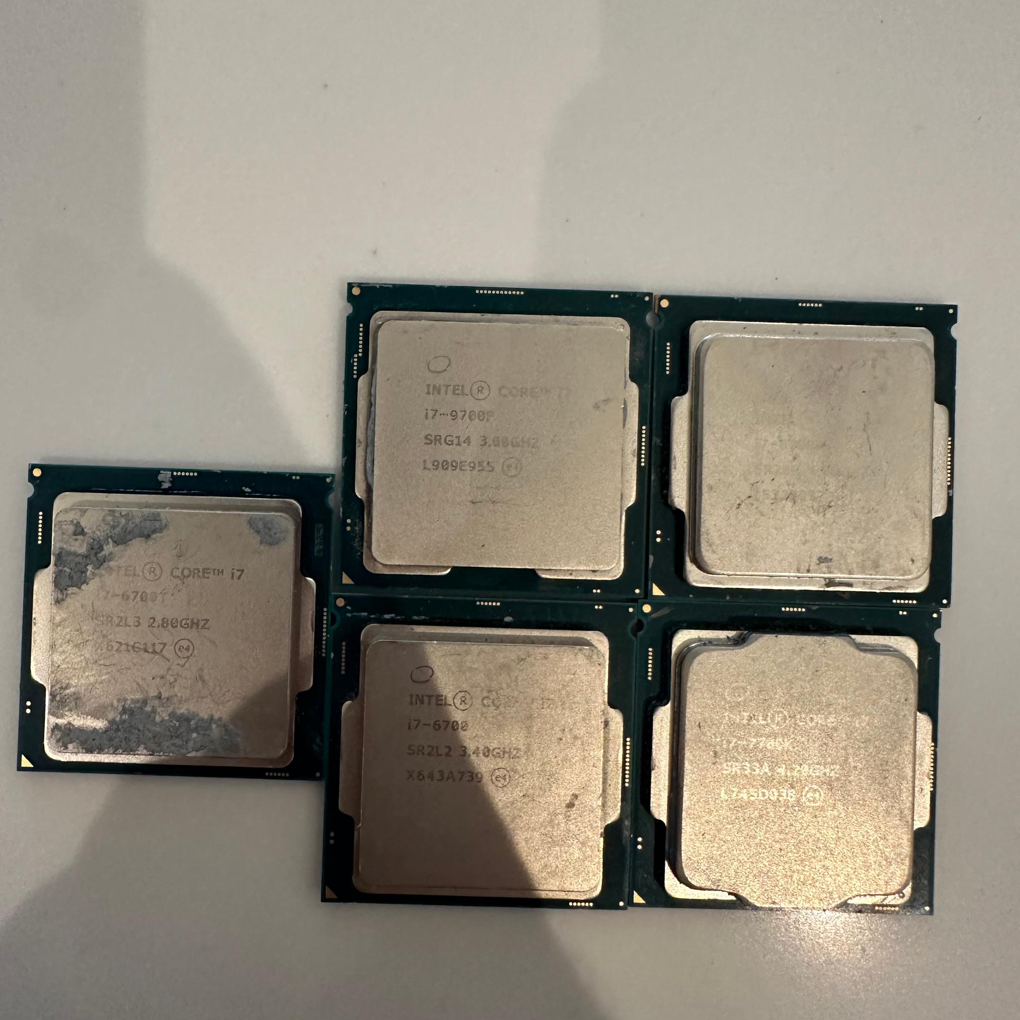 Intel Core i7 CPU Mixed Lot - Tested Working (Lot of 5)