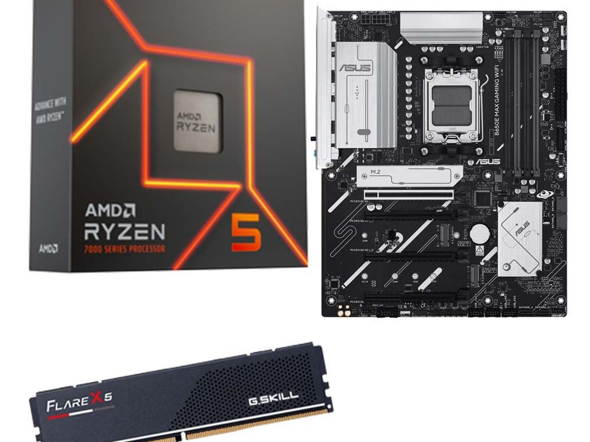 AMD Ryzen 5 7600X + ASUS B650E WiFi + 32GB DDR5 6000 Bundle
