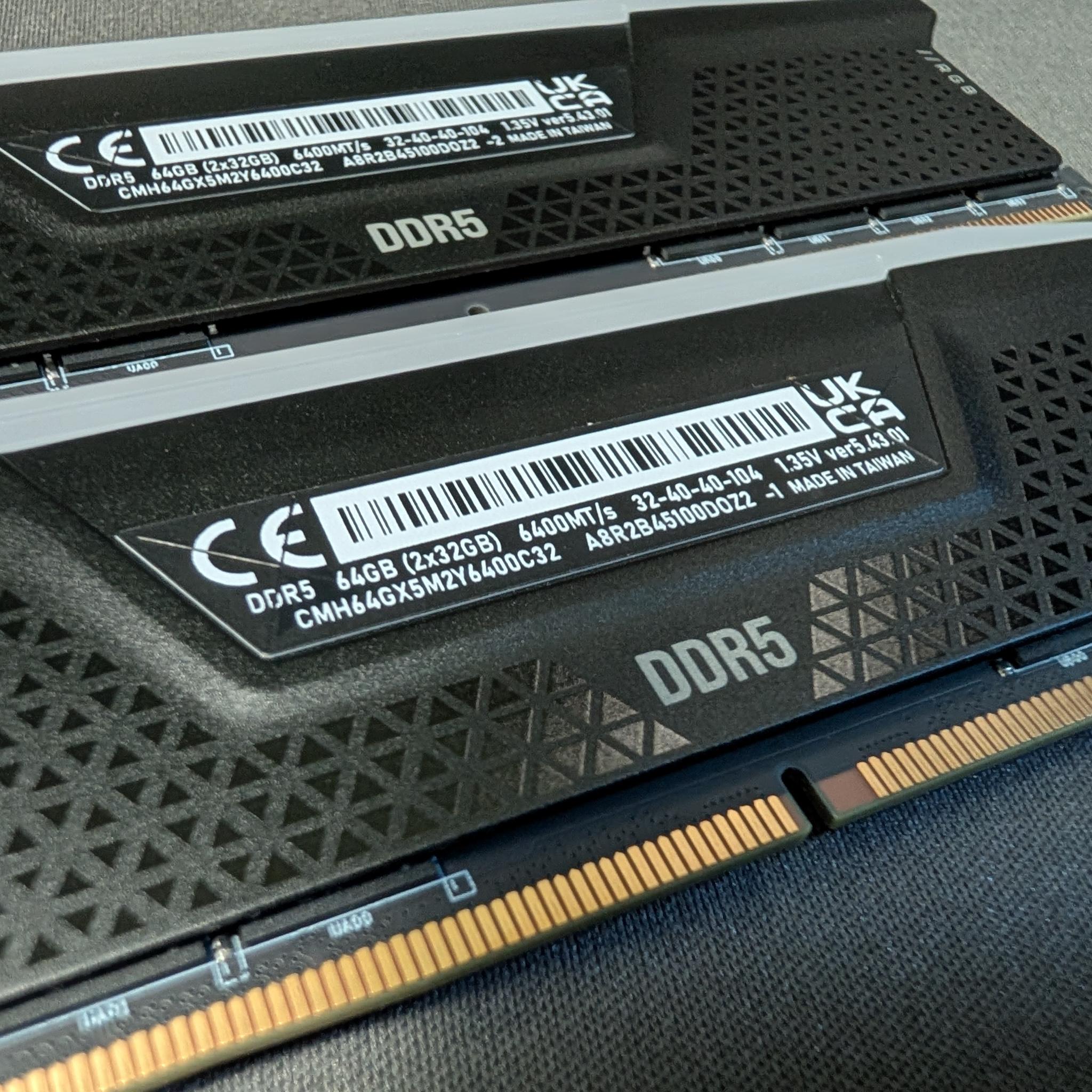 Corsair Vengeance RGB 64GB (2x32GB) DDR5 6400 RAM