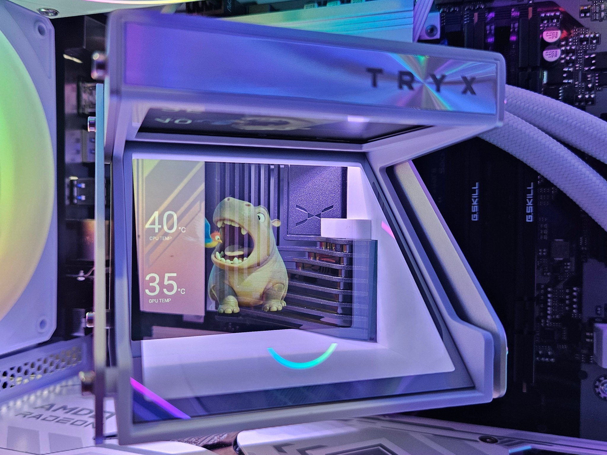 White Gaming PC • RX 9070 XT • Intel Core Ultra 7 265K • 32GB DDR5 • 1TB M.2 • TRYX Holo 360MM