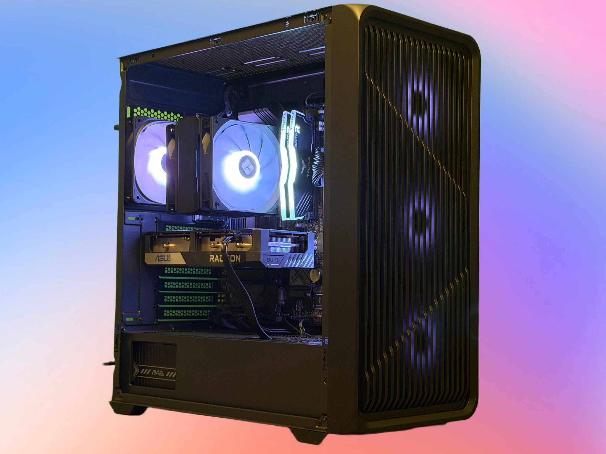 🩵High-Airflow 1080p Gaming PC | RX 6600 XT | Ryzen 5 5500 | 16GB DDR4 | 2TB SSD