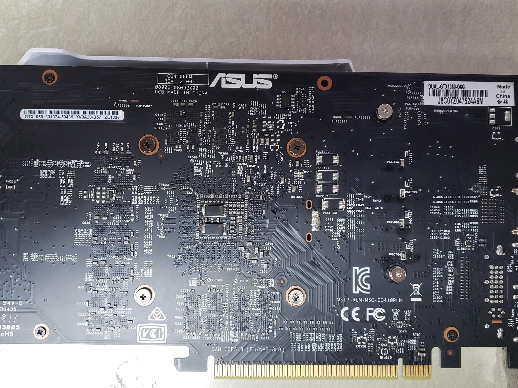 Asus Dual GTX 1060 graphics card with 6GB memory