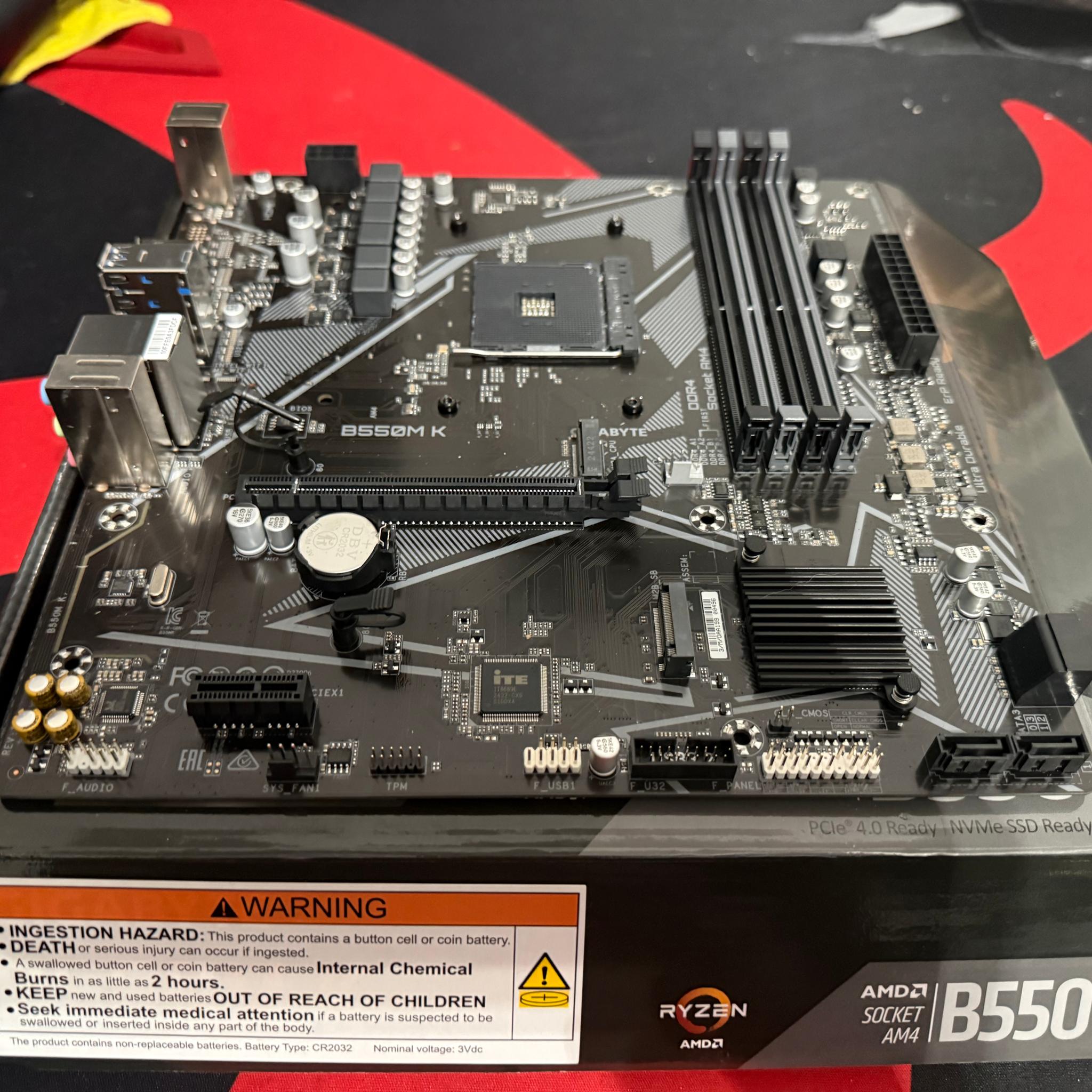 AM4 B550M K mATX Motherboard + WiFi Antenna