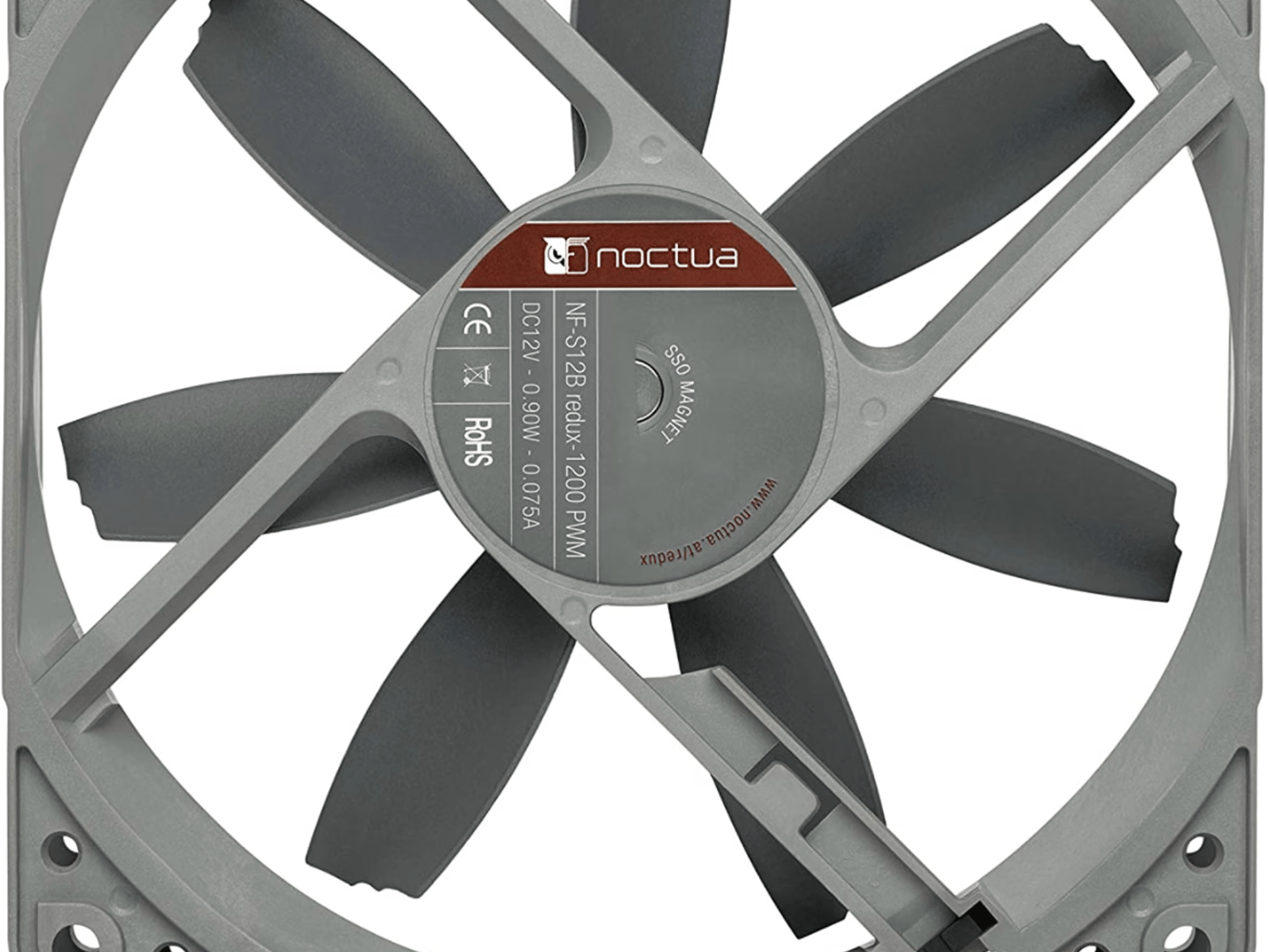 4 Quiet Noctua NF-S12B redux-1200 PWM High Performance Cooling Fans, 4-Pin (120mm, Grey) (Like New)