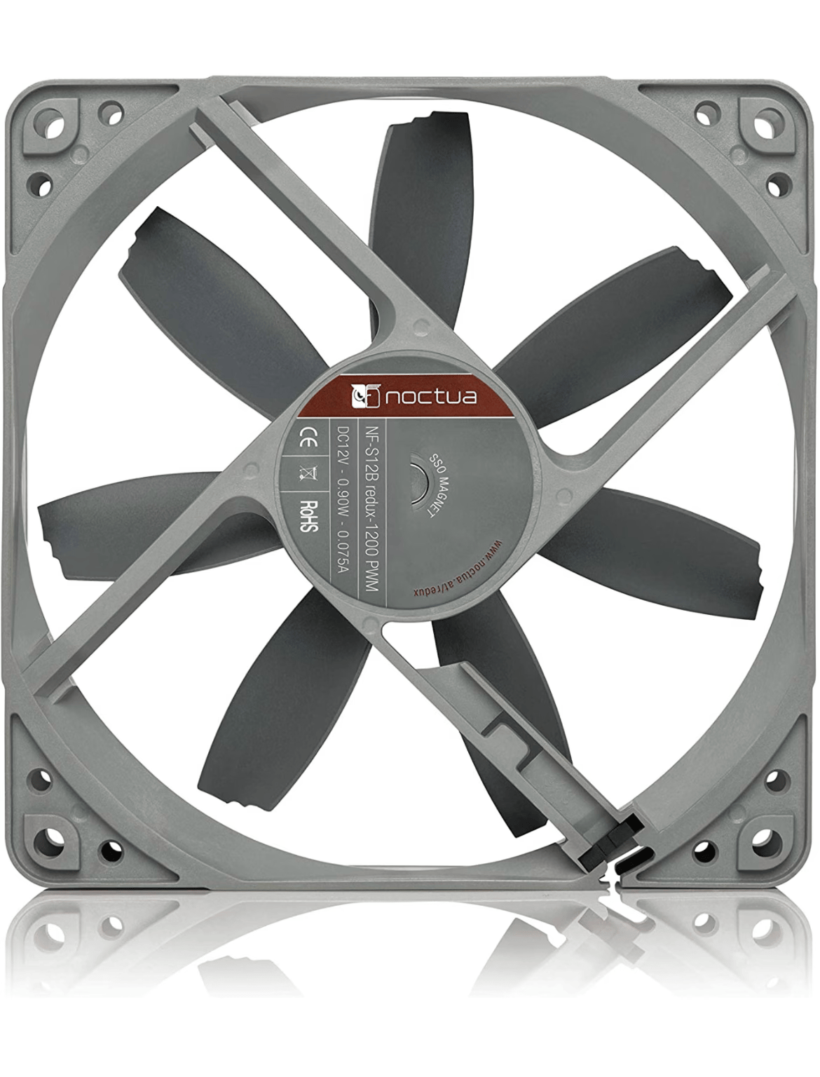 4 Quiet Noctua NF-S12B redux-1200 PWM High Performance Cooling Fans, 4-Pin (120mm, Grey) (Like New)