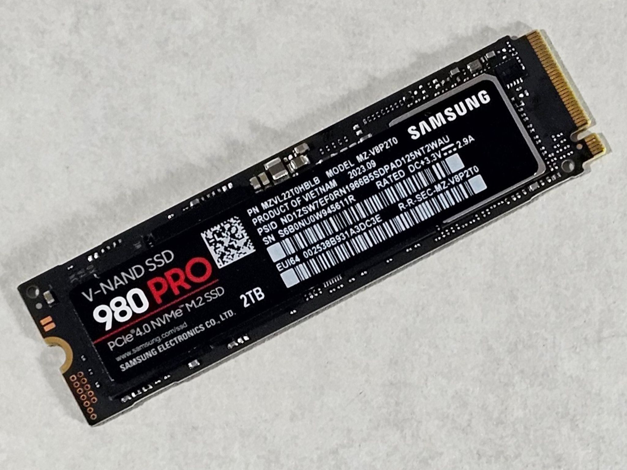 2TB NVMe M.2 SSD Samsung 980 PRO