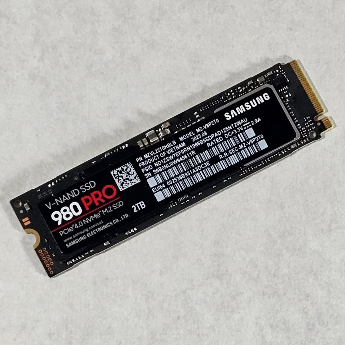 2TB NVMe M.2 SSD Samsung 980 PRO