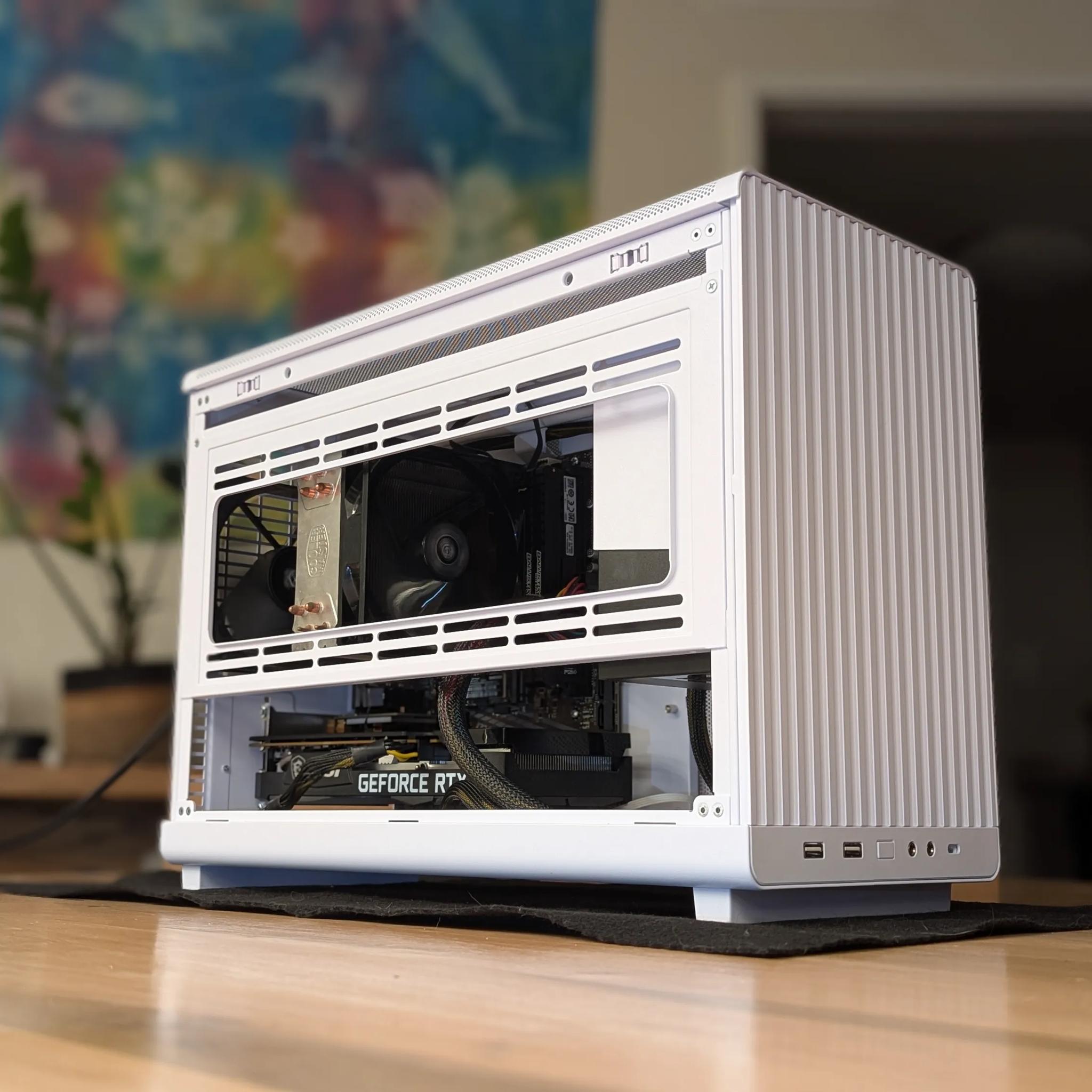 Glacier Forge ❄️ 3060 Ti | Ryzen 5600X | 16GB RAM | 1TB NVMe | WiFi & Windows 11 | MicroATX PC