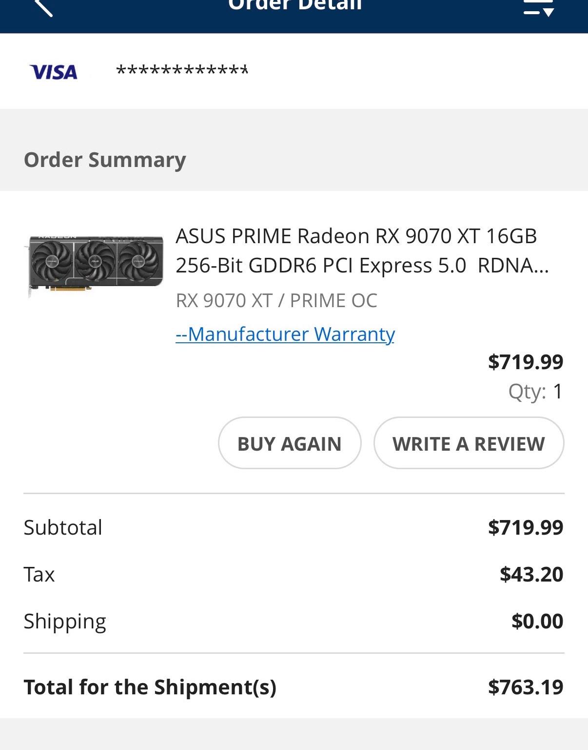 ASUS Prime Radeon™ RX 9070 XT 16GB GDDR6 OC Edition