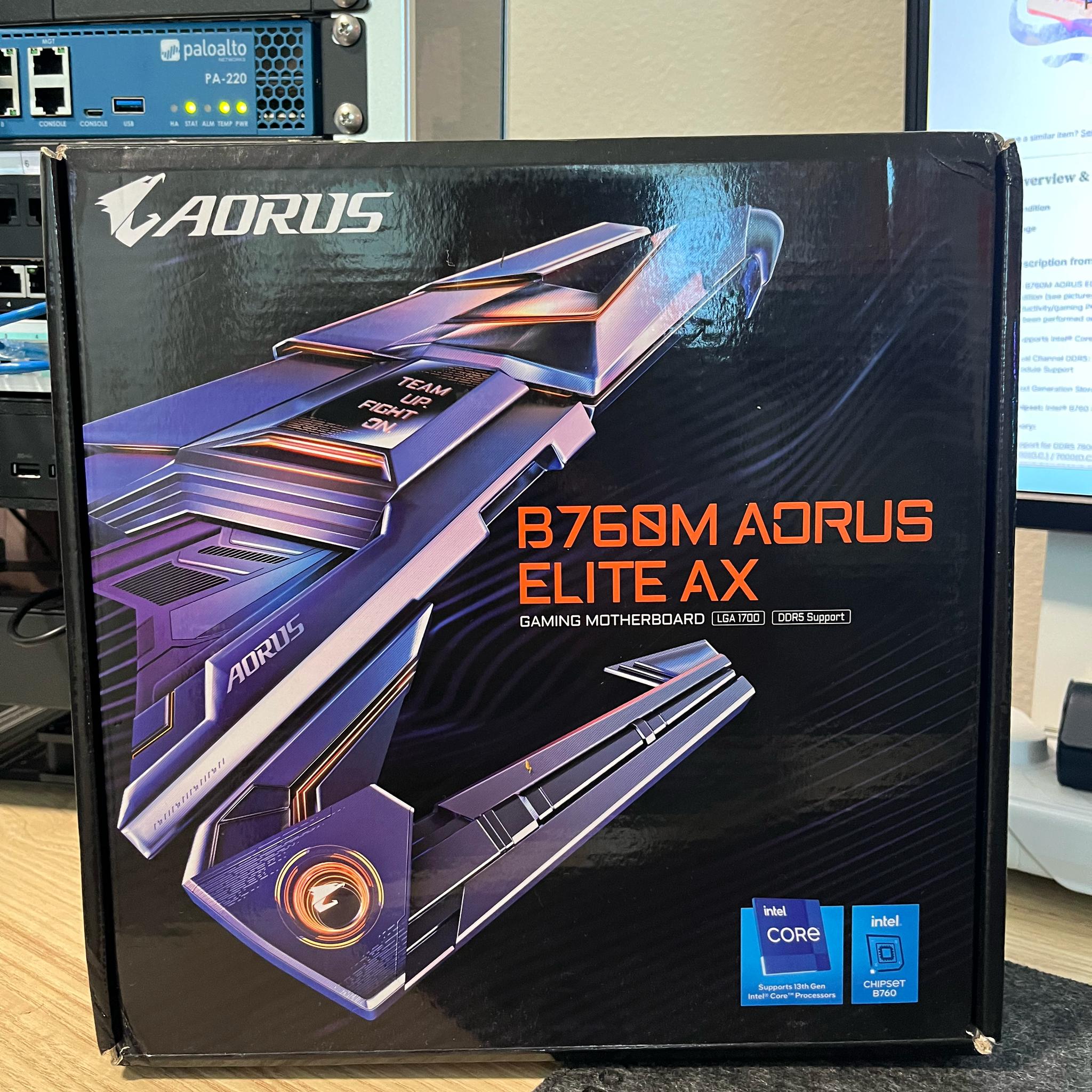 **FALL SALE** Gigabyte B760M Aorus Elite AX rev.1.x DDR5 Intel Socket LGA 1700 Motherboard