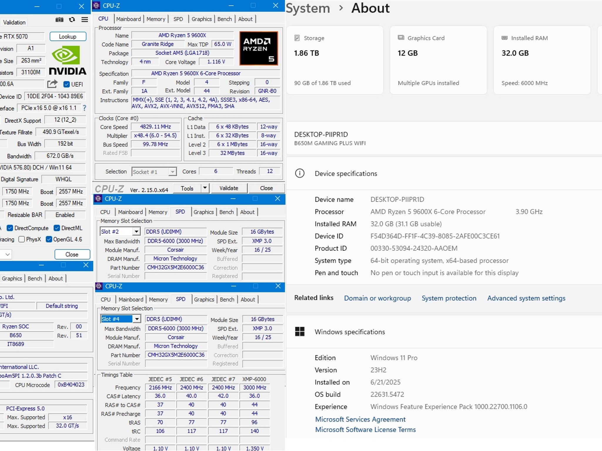 PC Sale! Ryzen 5 9600X, RTX 5070, 32GB-DDR5 6000, 2TB SSD NVMe, 850W PSU