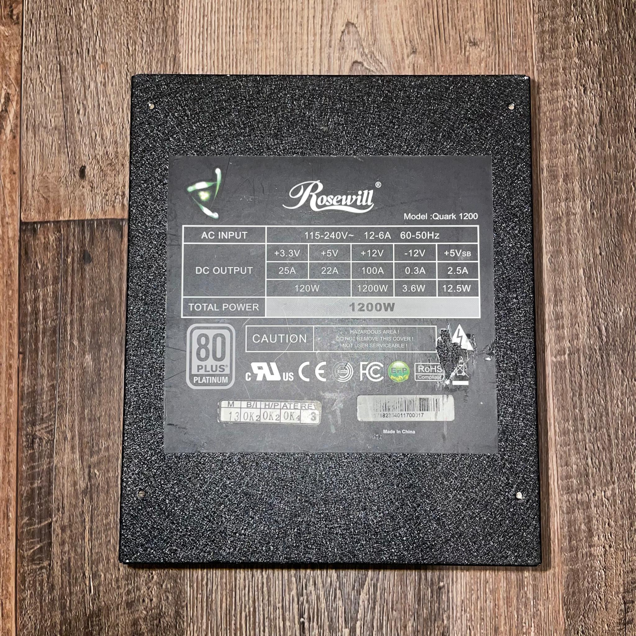 Rosewill Quark 1200w 80+ Platinum Modular PSU (READ DESCRIPTION!!)