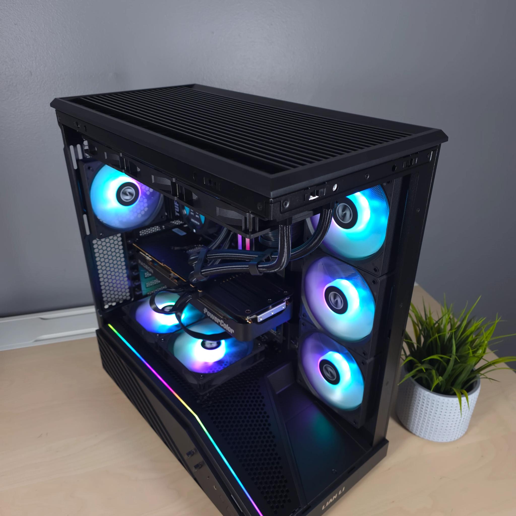 All AMD I All-Black 4K Gaming PC | Ryzen 7 9850X3D | RX 9070 XT 16 GB | 32GB | 2TB | 2 Year Warranty