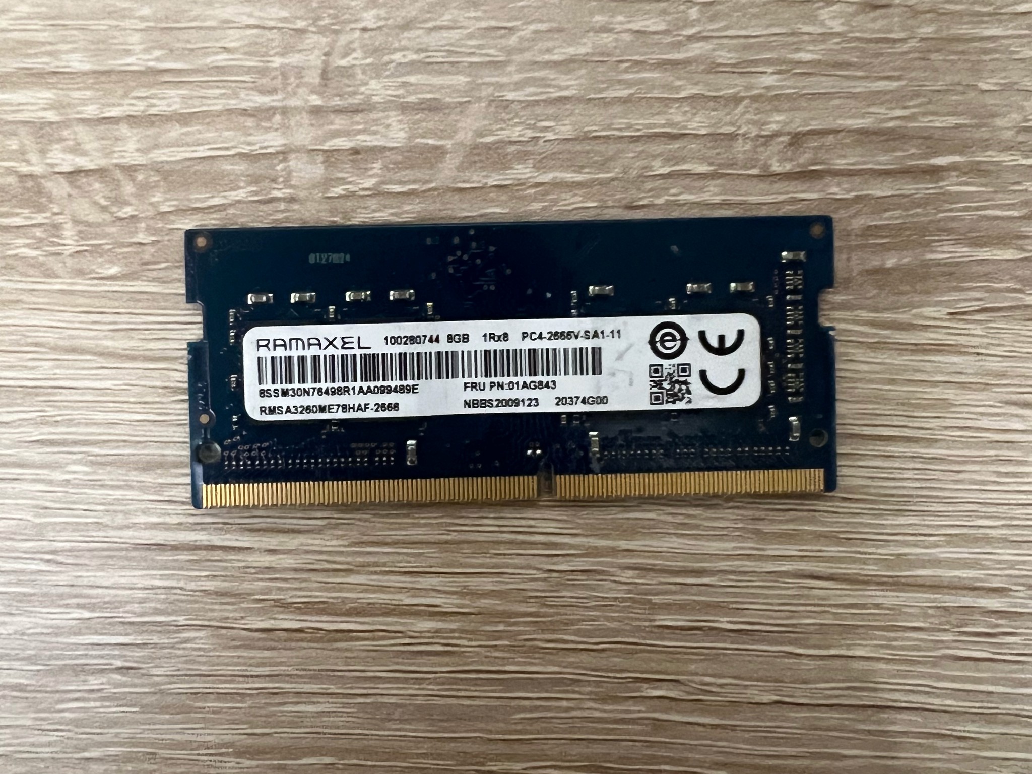 RAMAXEL 8GB 1Rx8 PC4-2666V DDR4 SODIMM LAPTOP RAM