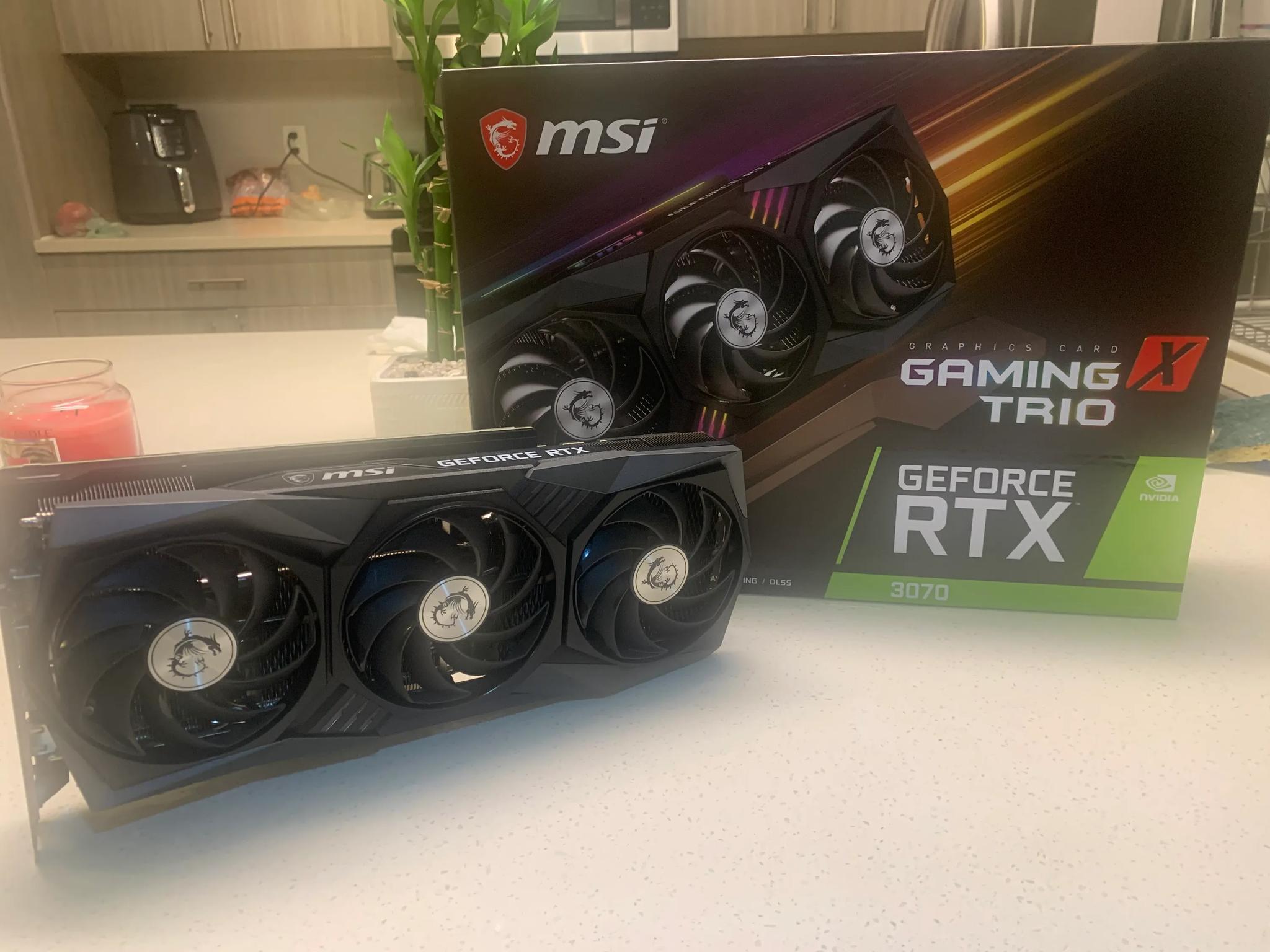MSI GeForce RTX 3070 GAMING X Trio (W/ Original Accessories) 8GB GDDR6 Graphics Card