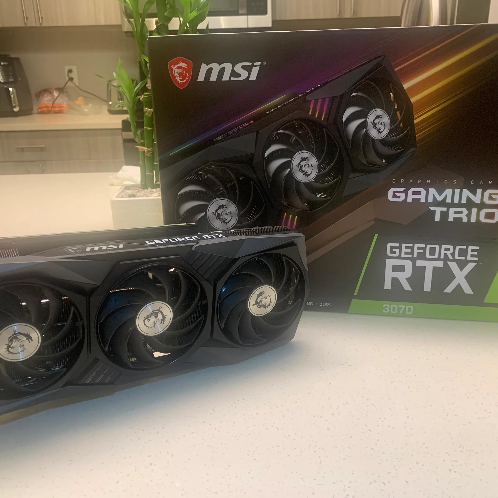MSI GeForce RTX 3070 GAMING X Trio (W/ Original Accessories) 8GB GDDR6 Graphics Card