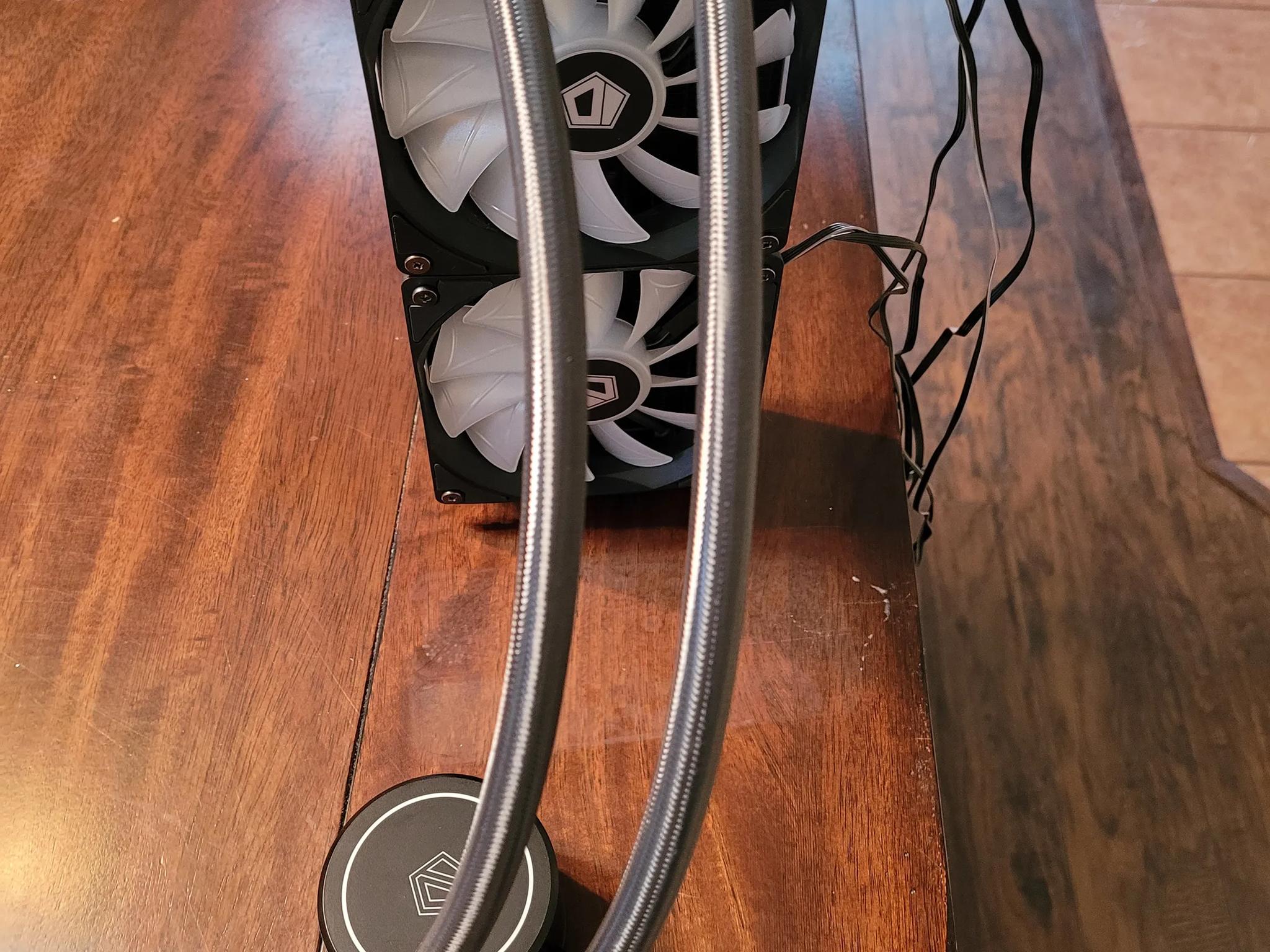 Black ID-COOLING AURAFLOW X 240mm CPU AIO Cooler RGB Fan (Intel and AMD CPU Support)