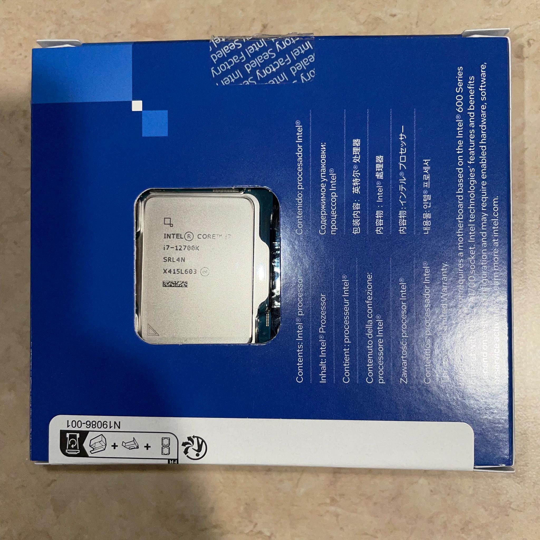 Intel Core i7 12700k Processor - Brand New Open Box