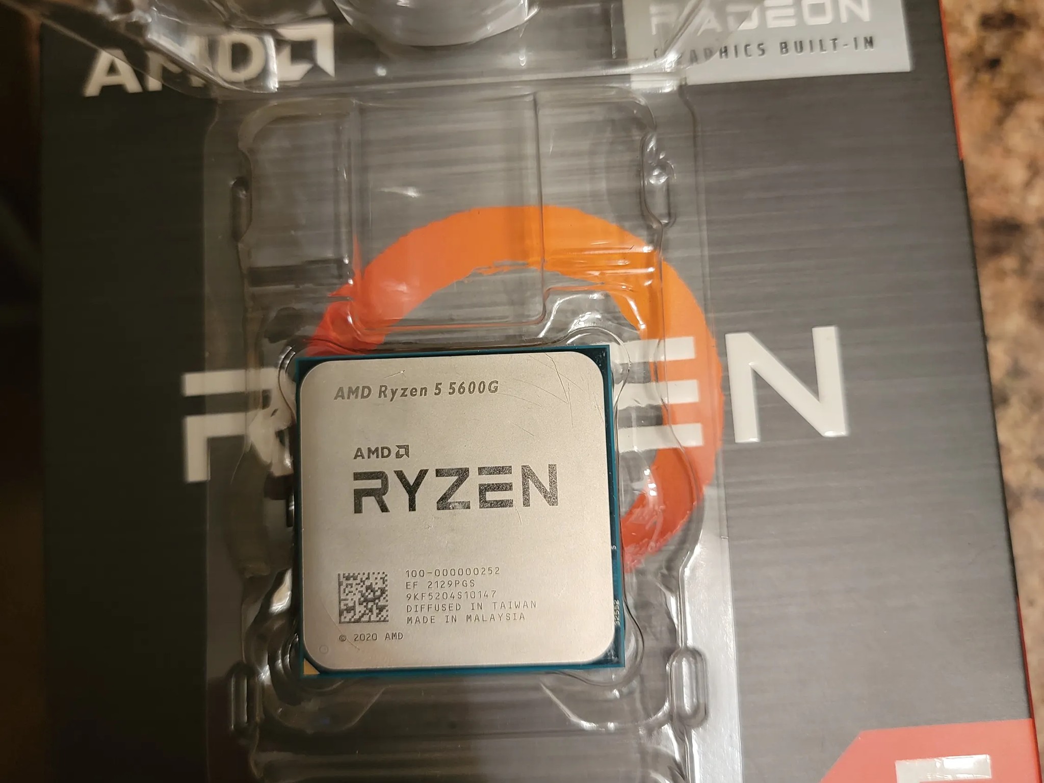 Ryzen 5 5600G. 6 core 12 thread w/ internal graphics