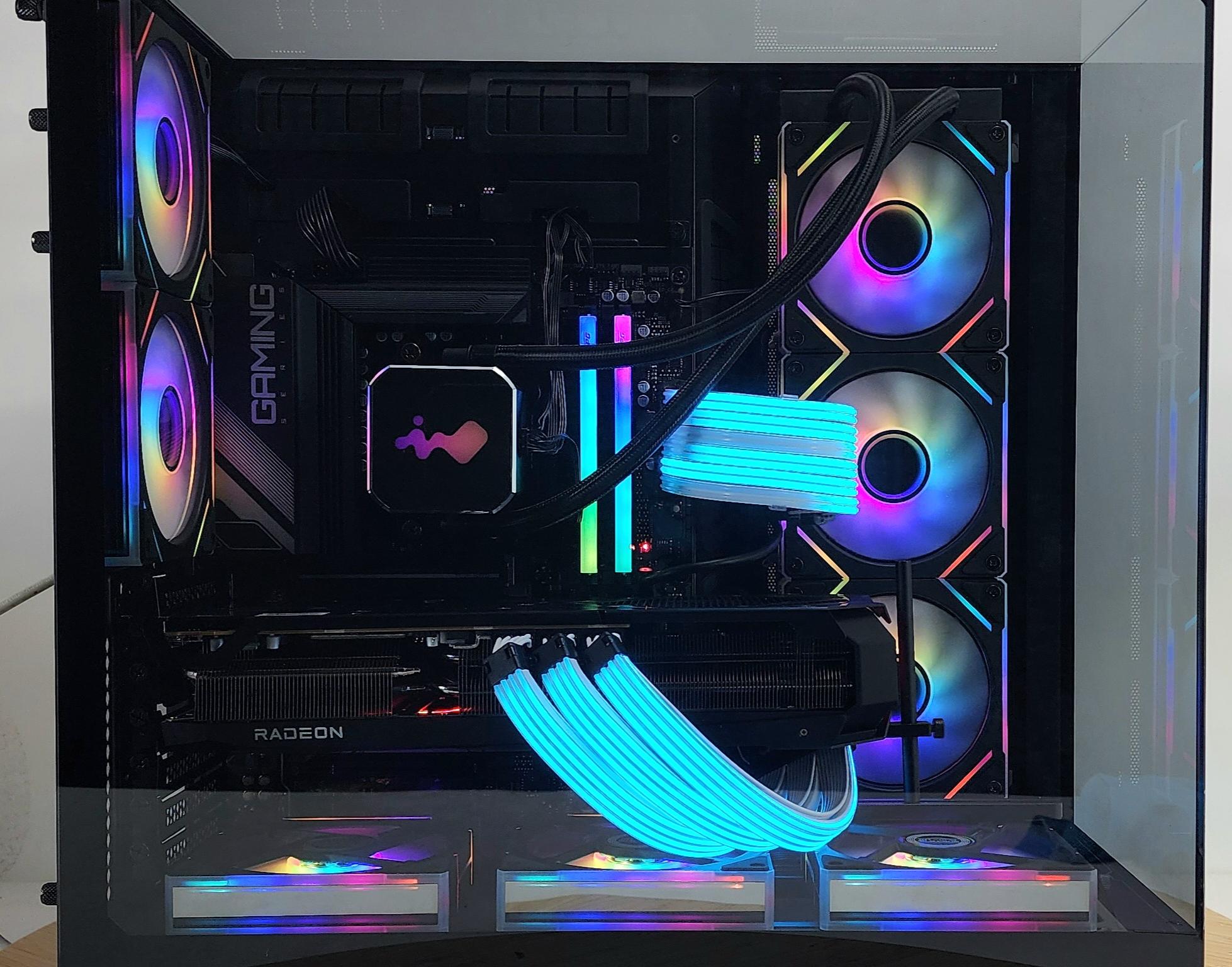 Gaming PC Ryzen 7 9700X 32GB RAM 2TB SSD RX 9070 XT 16GB Windows 11 Computer
