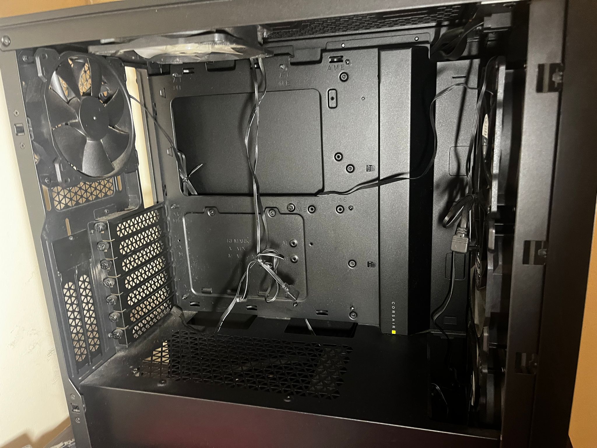 Corsair 4000D AIRFLOW Tempered Glass Mid-Tower ATX PC Case - Black with extra fans