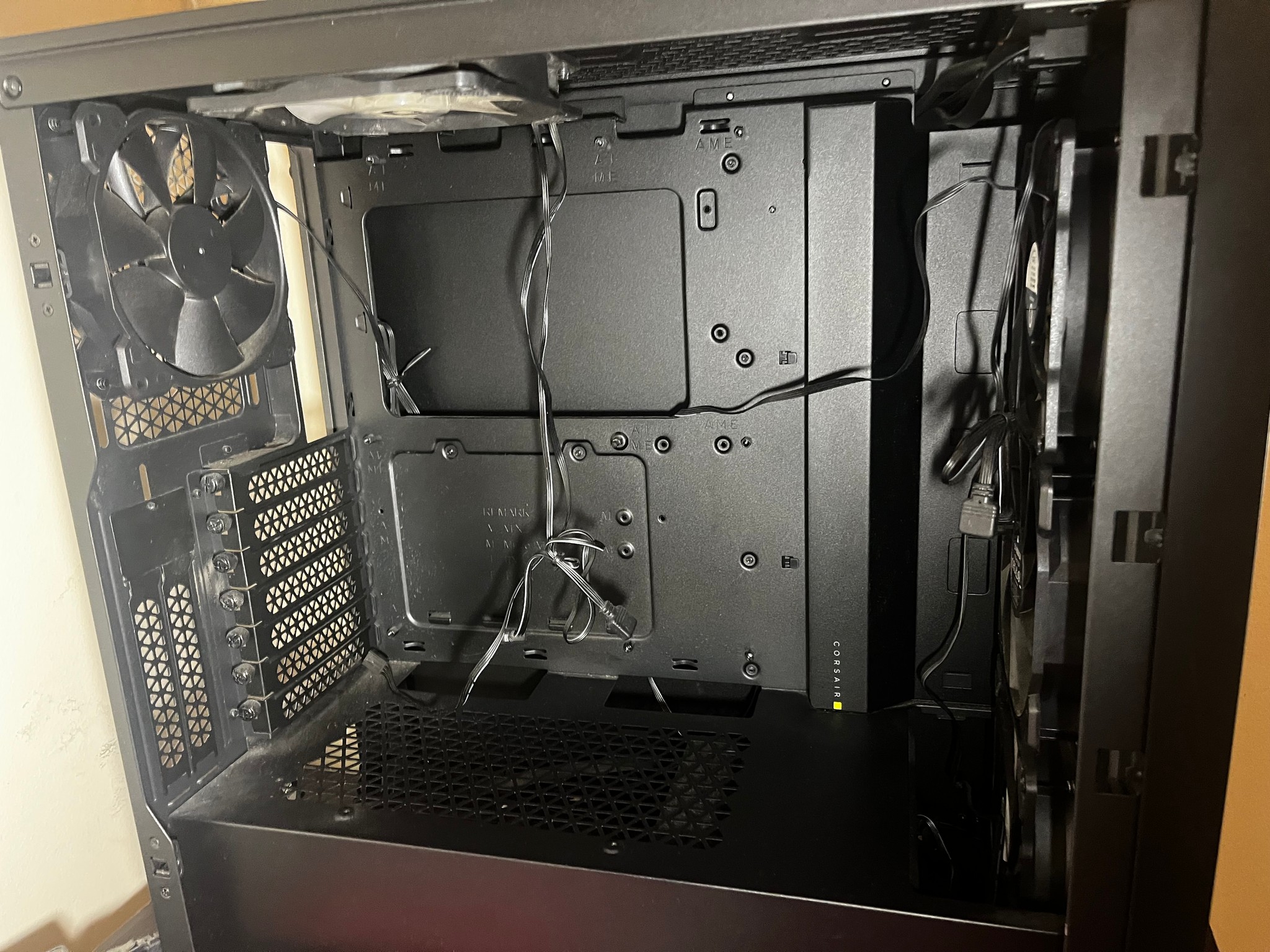 Corsair 4000D AIRFLOW Tempered Glass Mid-Tower ATX PC Case - Black with extra fans