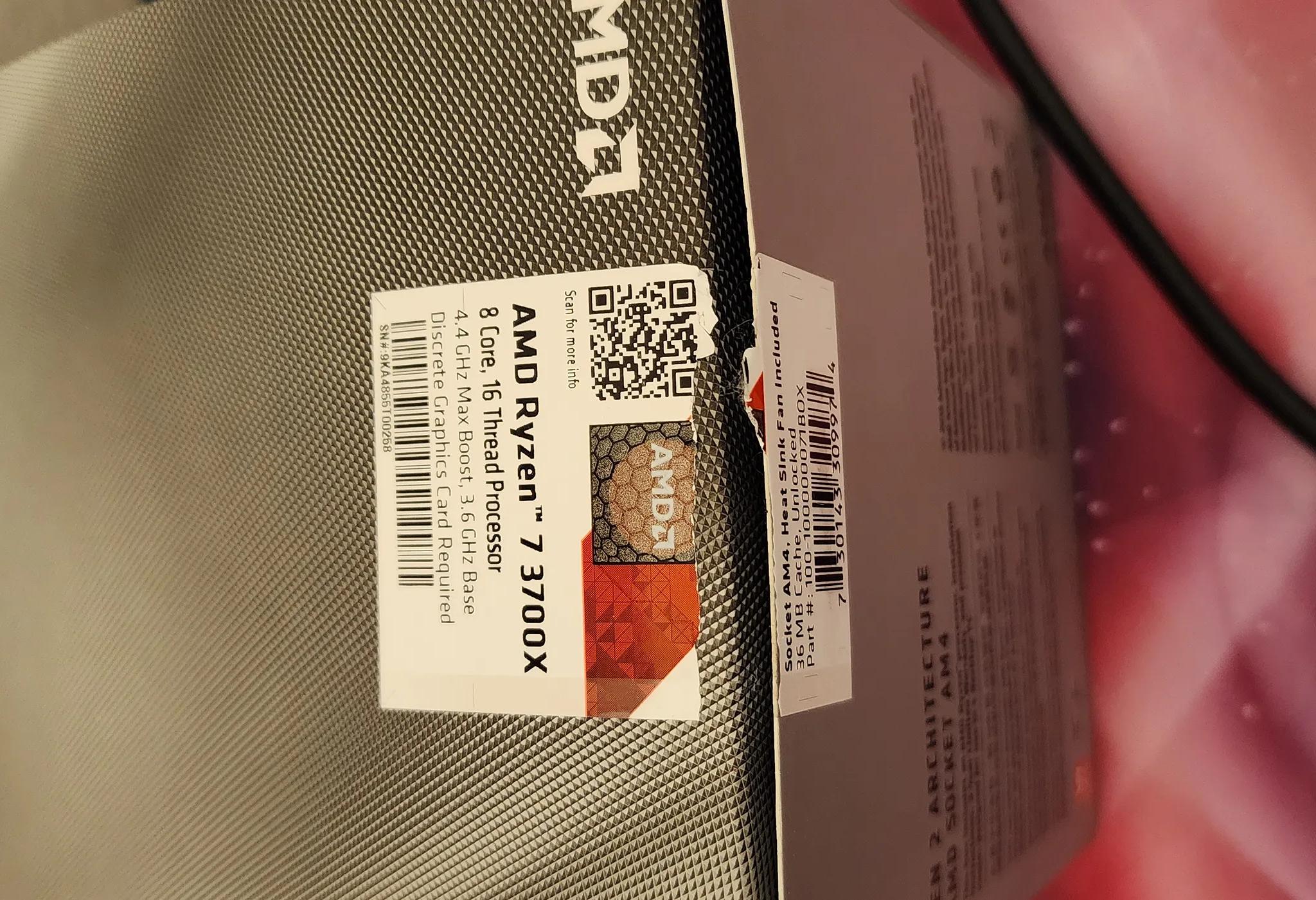 For Sale Used AMD Ryzen7 3700x like new