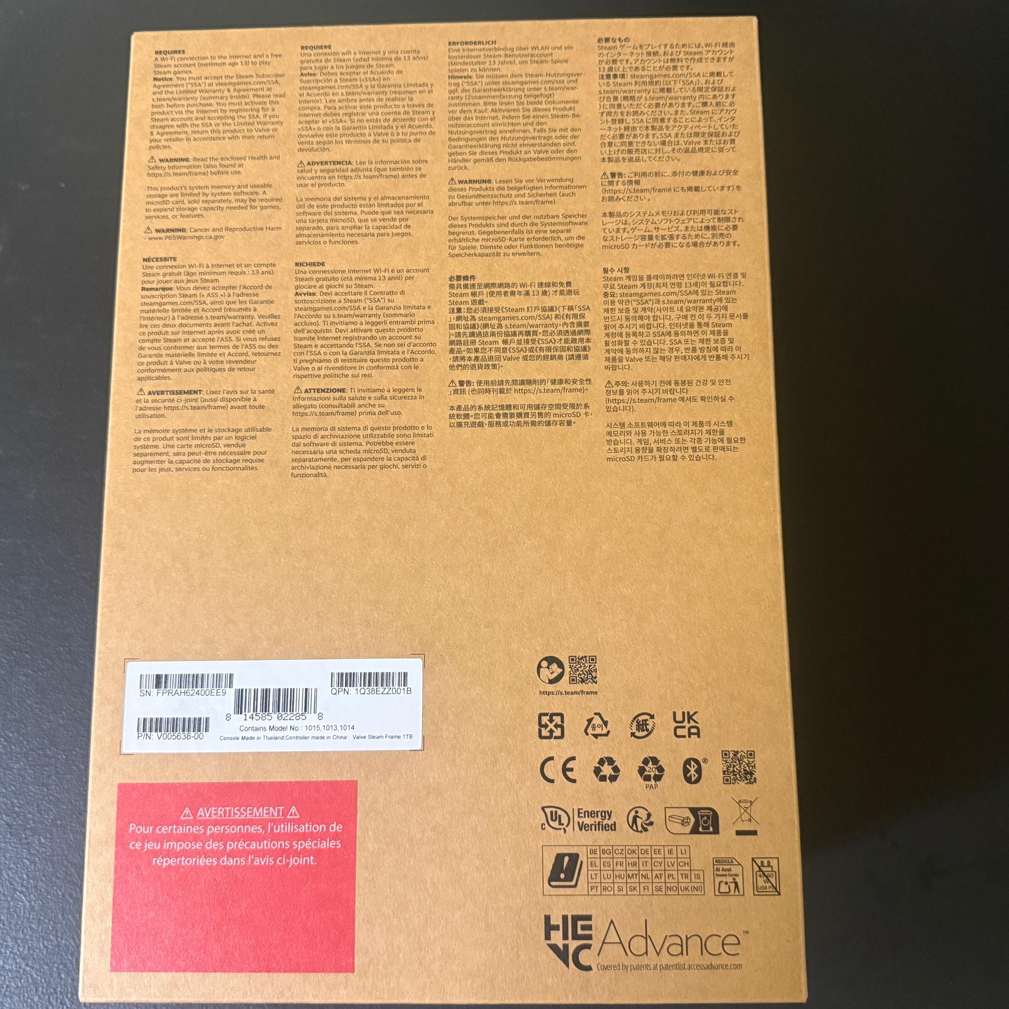 Steam Frame 1TB Kit (Brand New, Sealed)